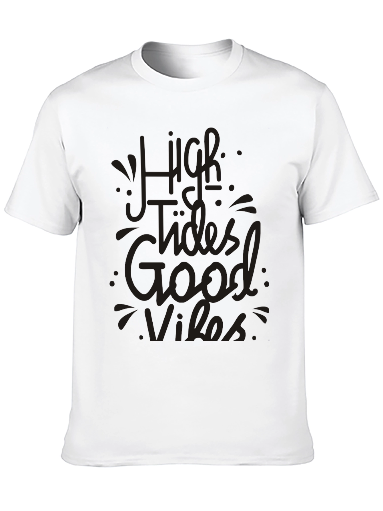 High Tides Good Vibes Graphic Tee - Black
