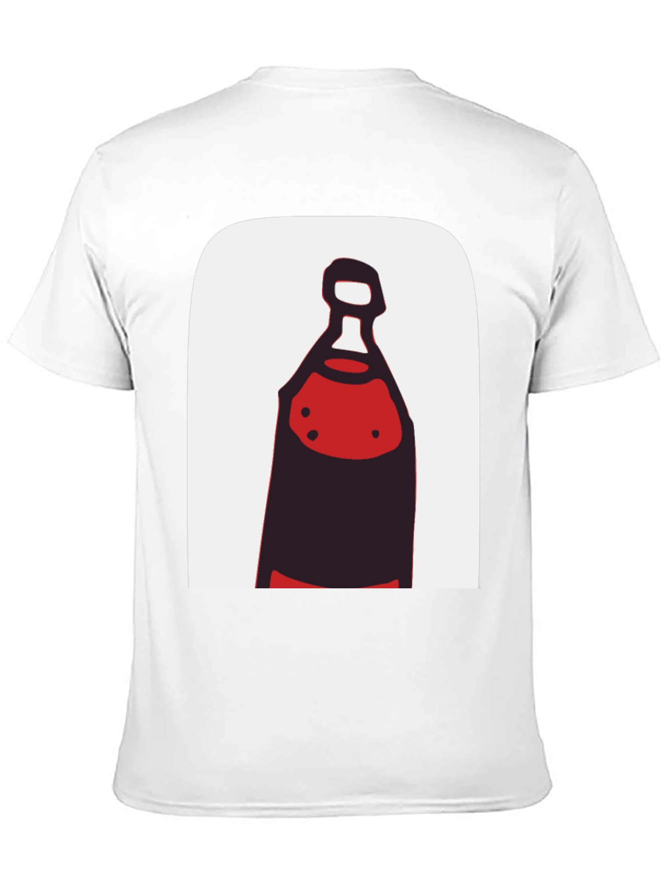 Abstract Bottle Graphic Tee - Black Cotton