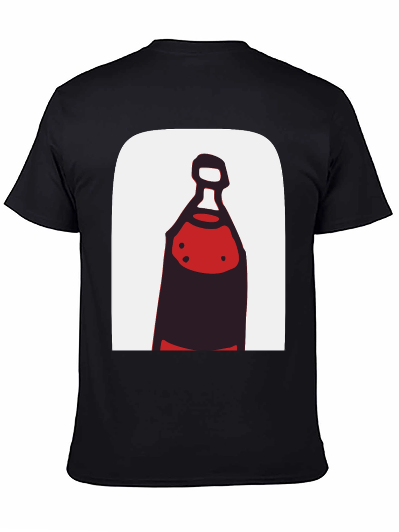 Abstract Bottle Graphic Tee - Black Cotton