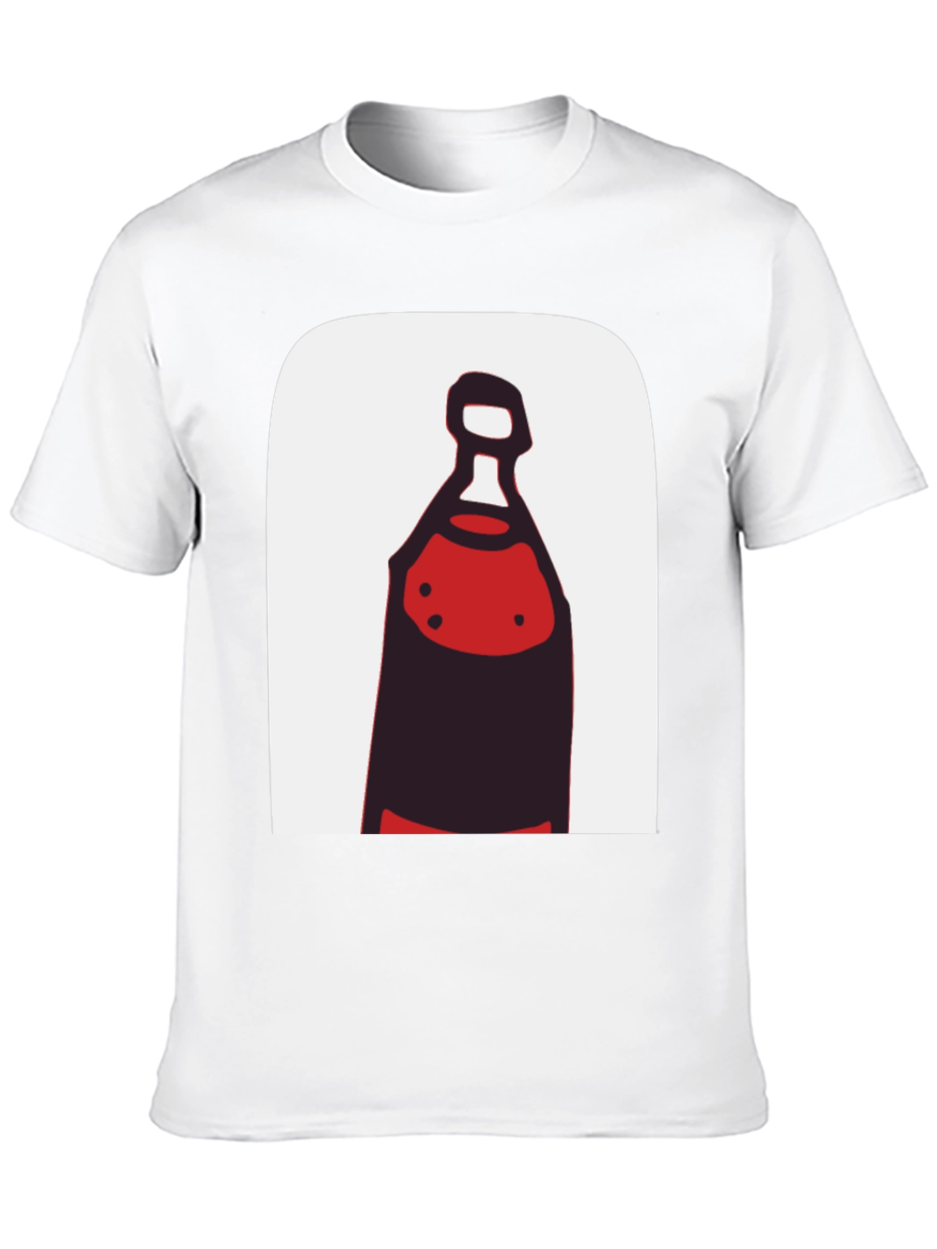 Abstract Bottle Graphic Tee - Black Cotton