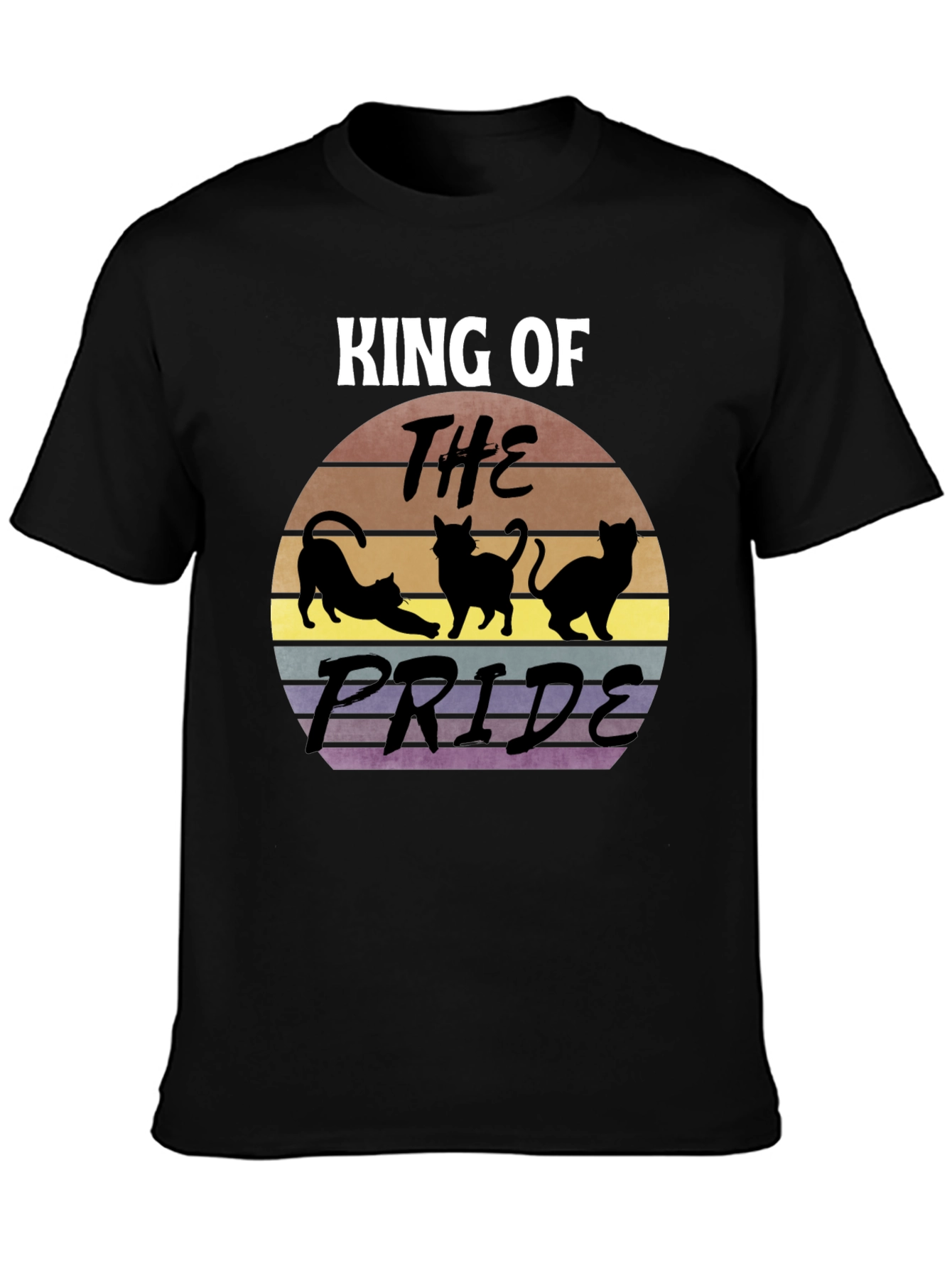 King of the Pride Cats T-Shirt - Retro Style