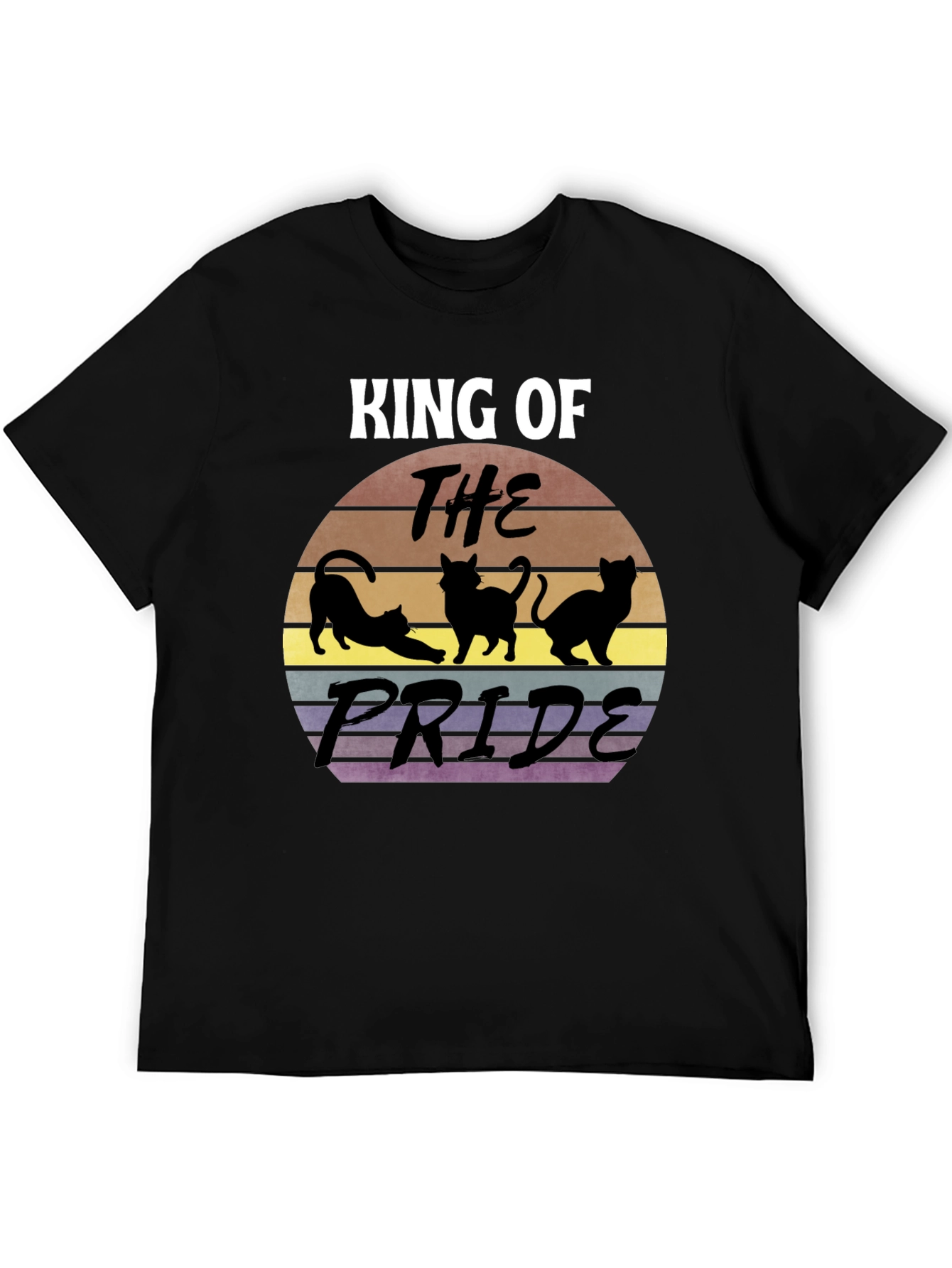 King of the Pride Cats T-Shirt - Retro Style