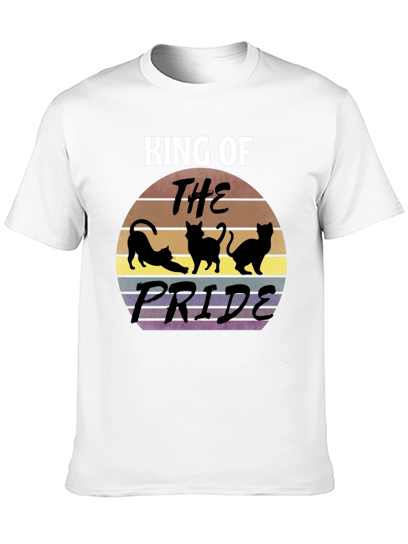 King of the Pride Cats T-Shirt - Retro Style