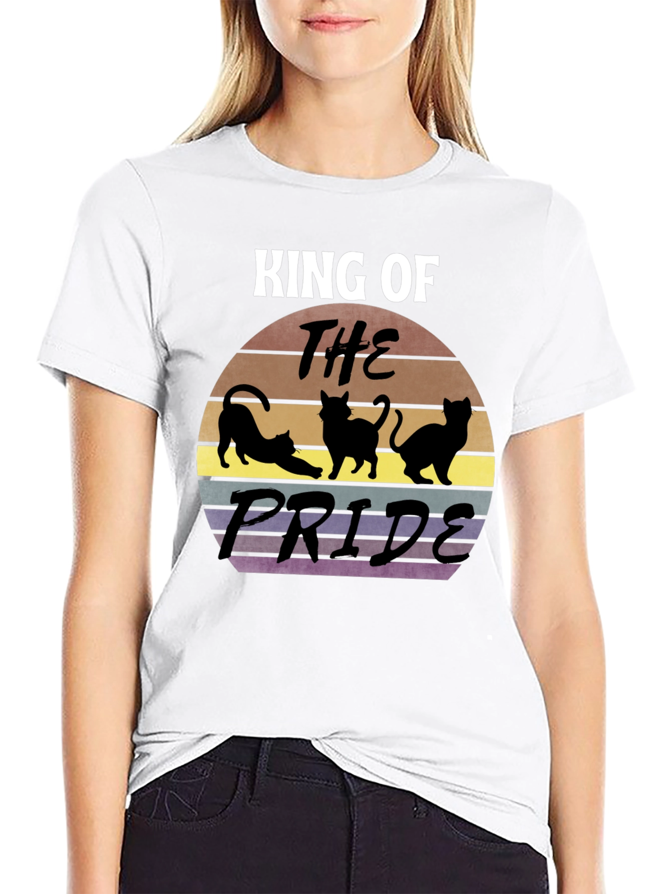 King of the Pride Cats T-Shirt - Retro Style