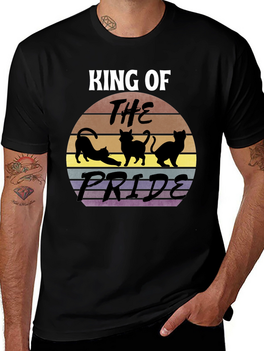 King of the Pride Cats T-Shirt - Retro Style