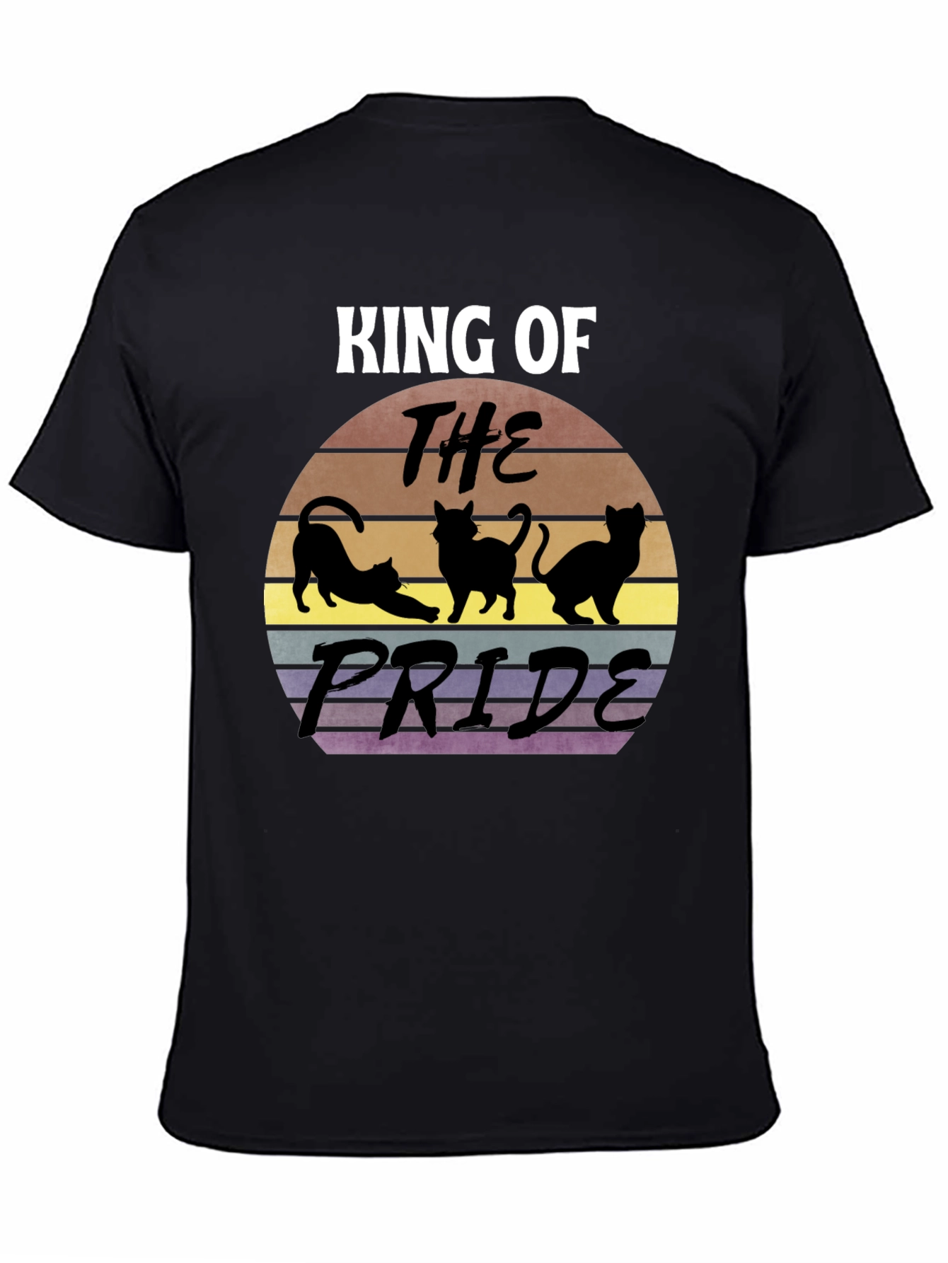 King of the Pride Cats T-Shirt - Retro Style