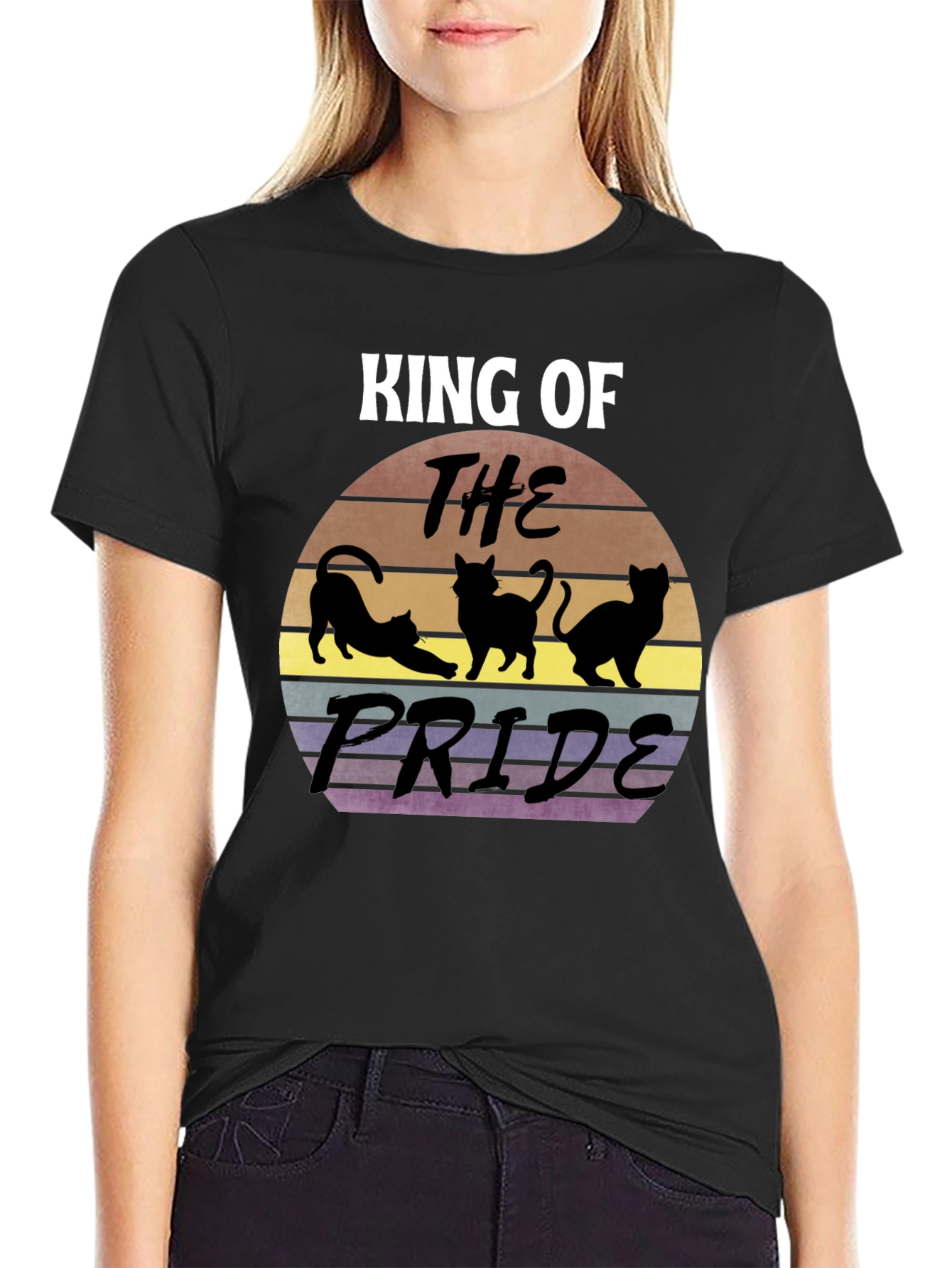 King of the Pride Cats T-Shirt - Retro Style