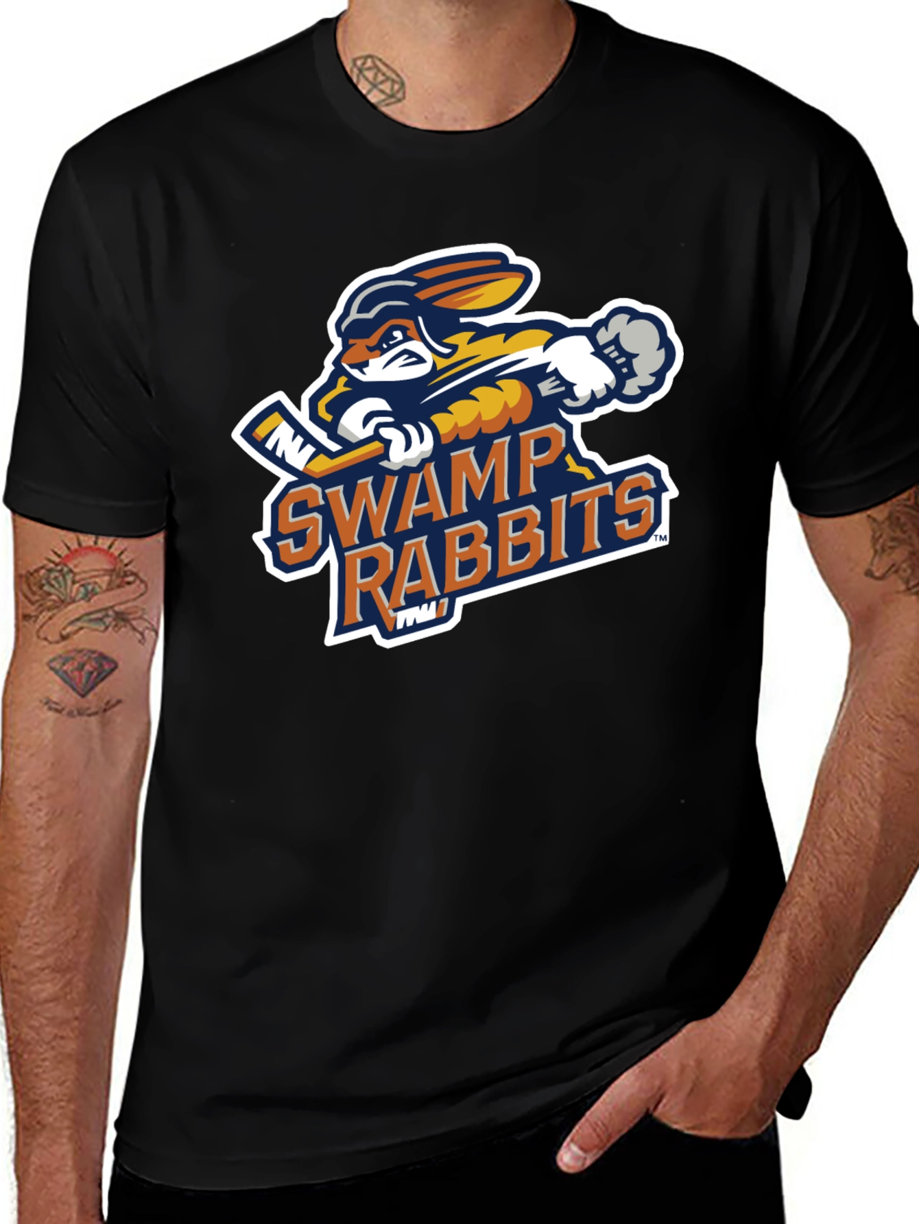 Swamp Rabbits Hockey T-Shirt - Black