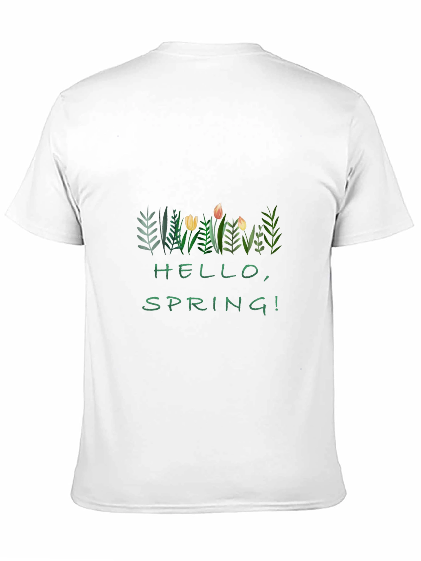 Hello Spring! Graphic Black T-Shirt