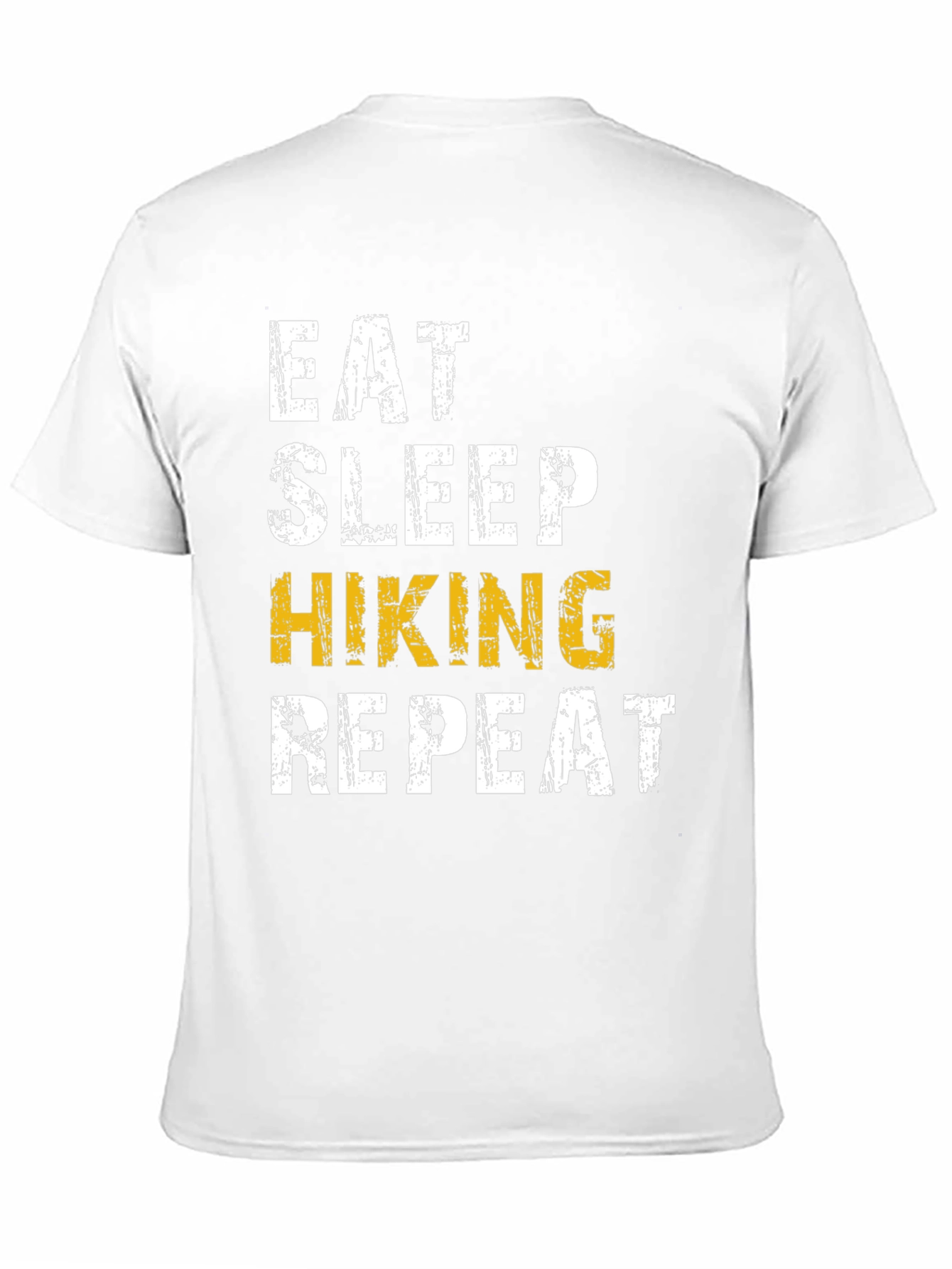 Eat Sleep Hiking Repeat T-Shirt - Black Cotton Tee