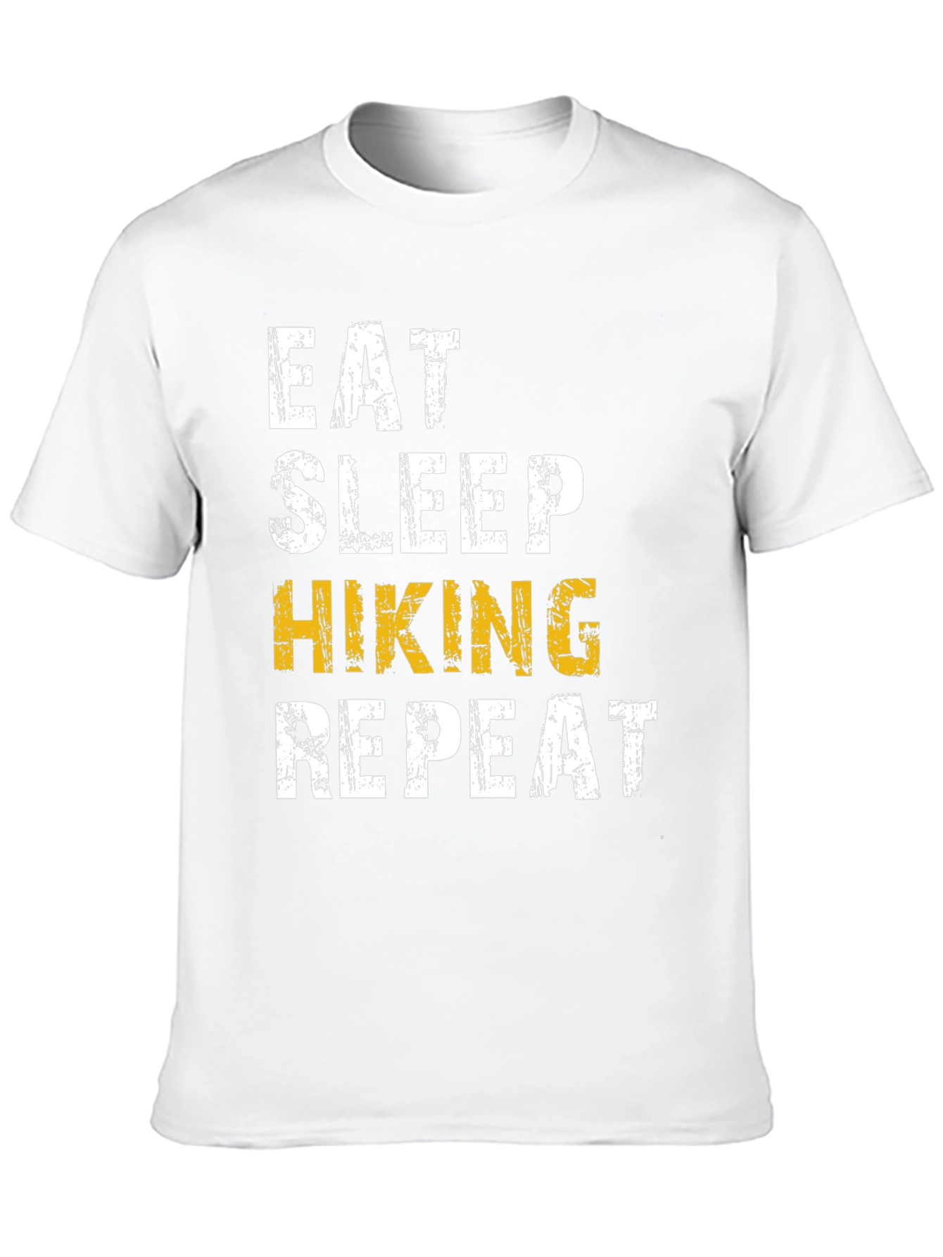 Eat Sleep Hiking Repeat T-Shirt - Black Cotton Tee