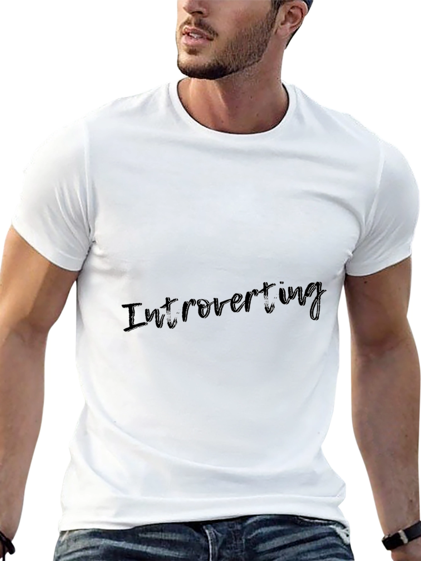Introverting Black T-Shirt - Soft & Comfy
