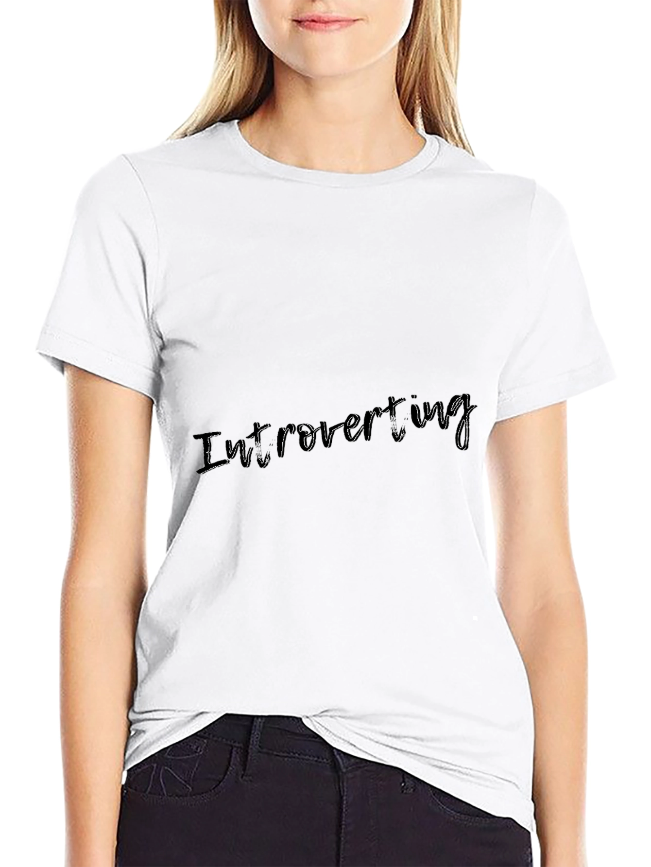 Introverting Black T-Shirt - Soft & Comfy
