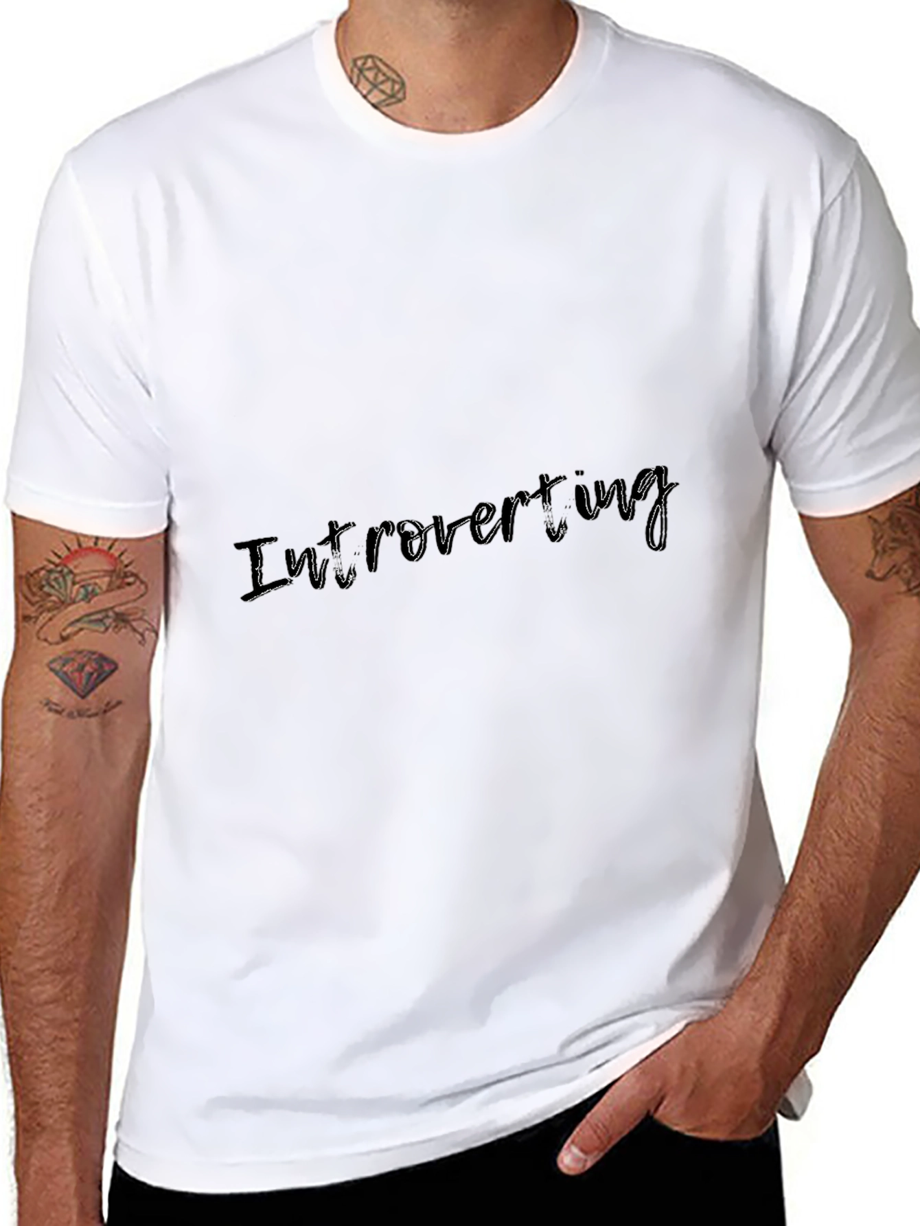 Introverting Black T-Shirt - Soft & Comfy