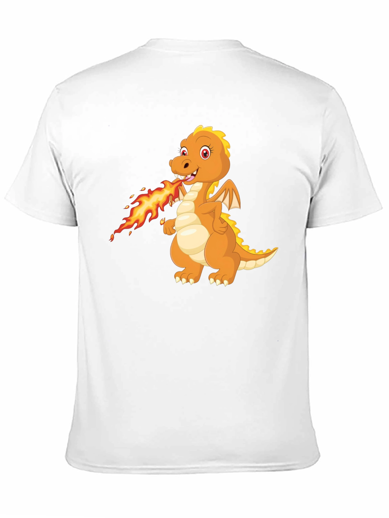 Dragon Fire T-Shirt - Black Cartoon Graphic