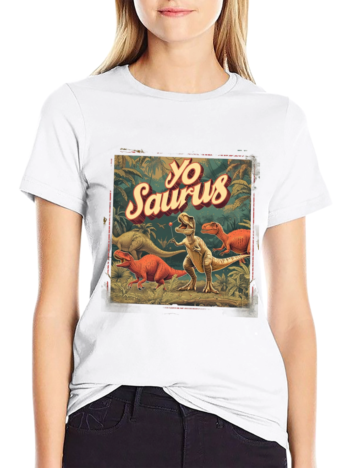 Yo Saurus Dinosaur Graphic Tee