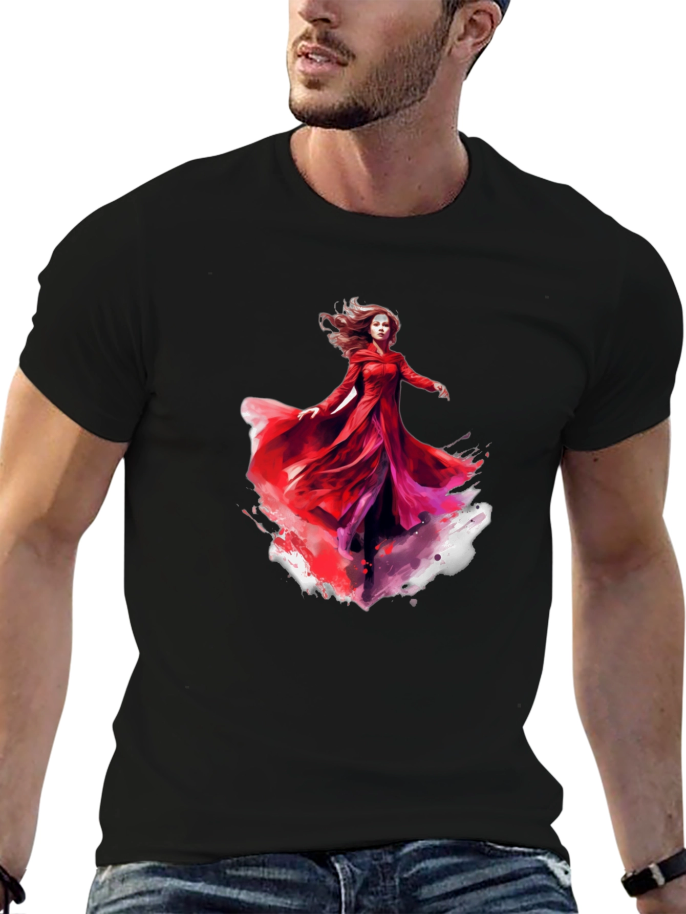 Scarlet Witch Graphic Tee - Mens Black T-Shirt