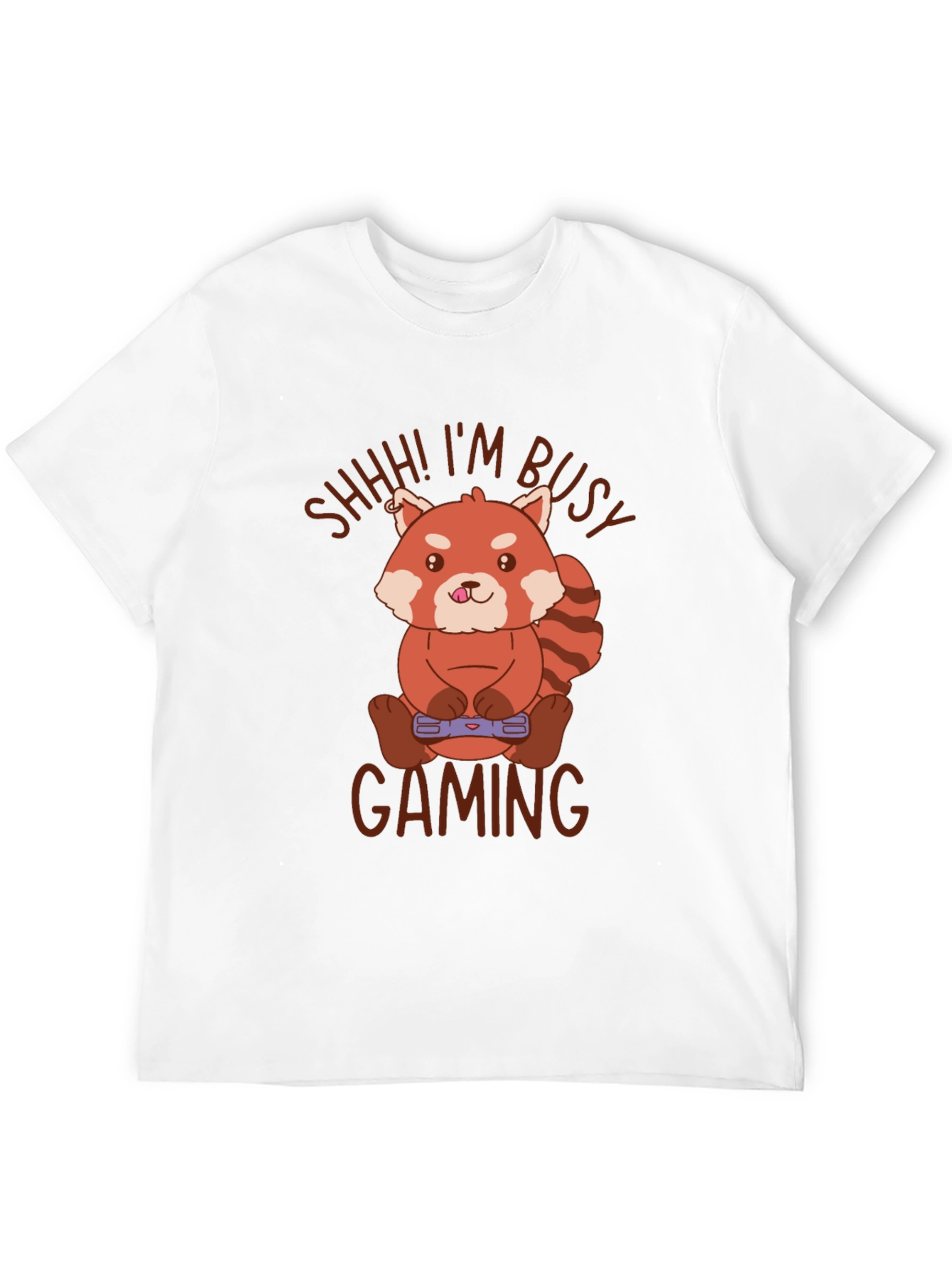 Gamer Red Panda T-Shirt - Shhh! Im Busy Gaming