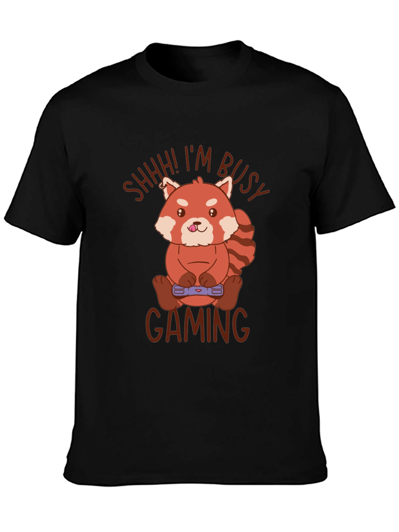 Gamer Red Panda T-Shirt - Shhh! Im Busy Gaming