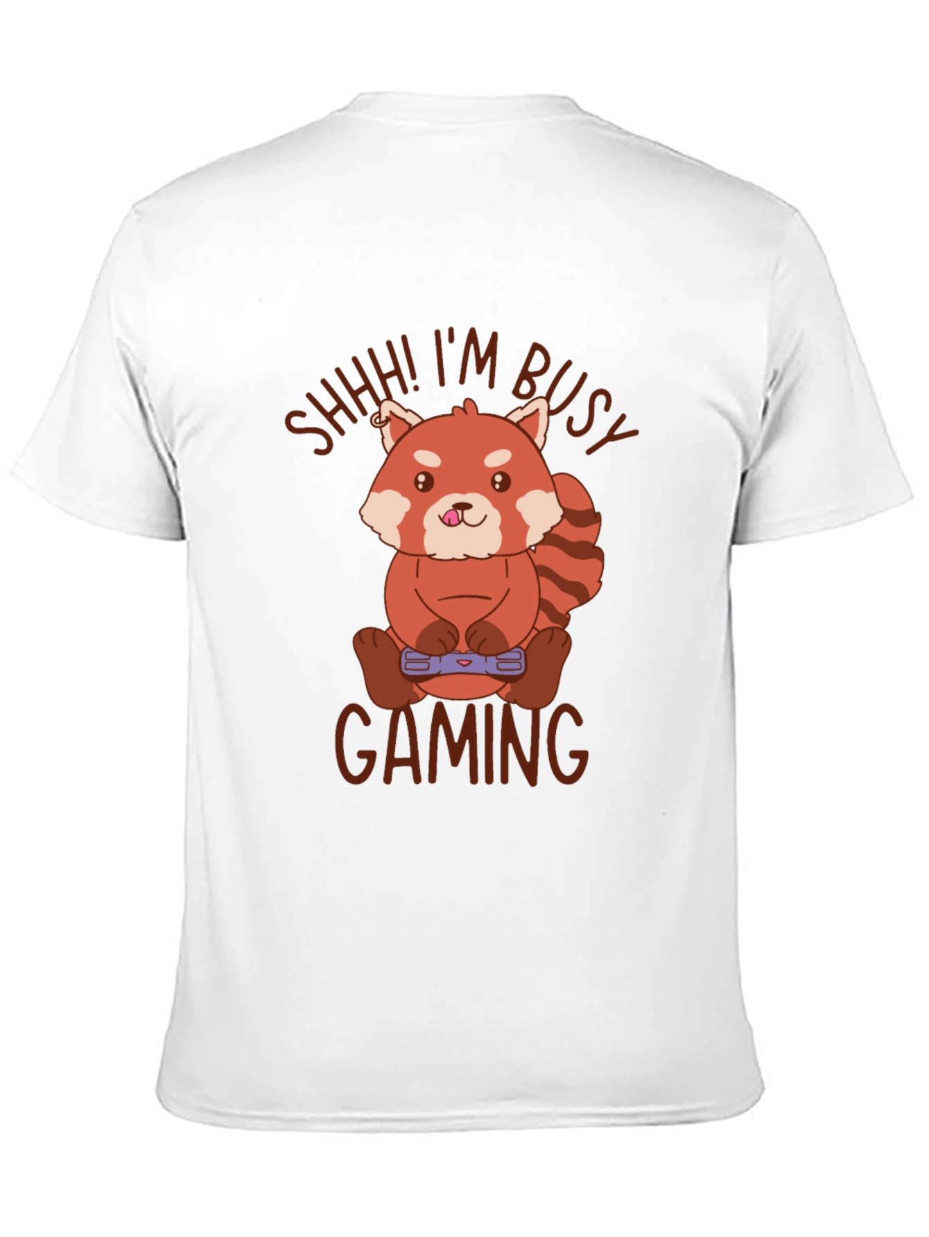 Gamer Red Panda T-Shirt - Shhh! Im Busy Gaming