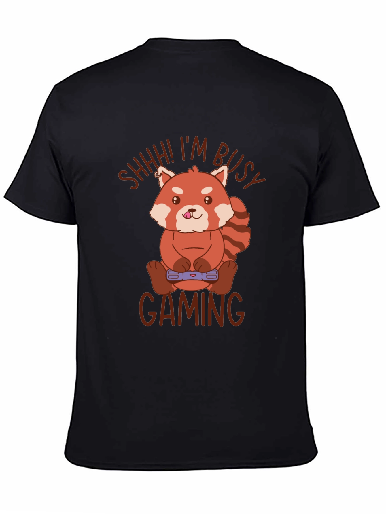 Gamer Red Panda T-Shirt - Shhh! Im Busy Gaming
