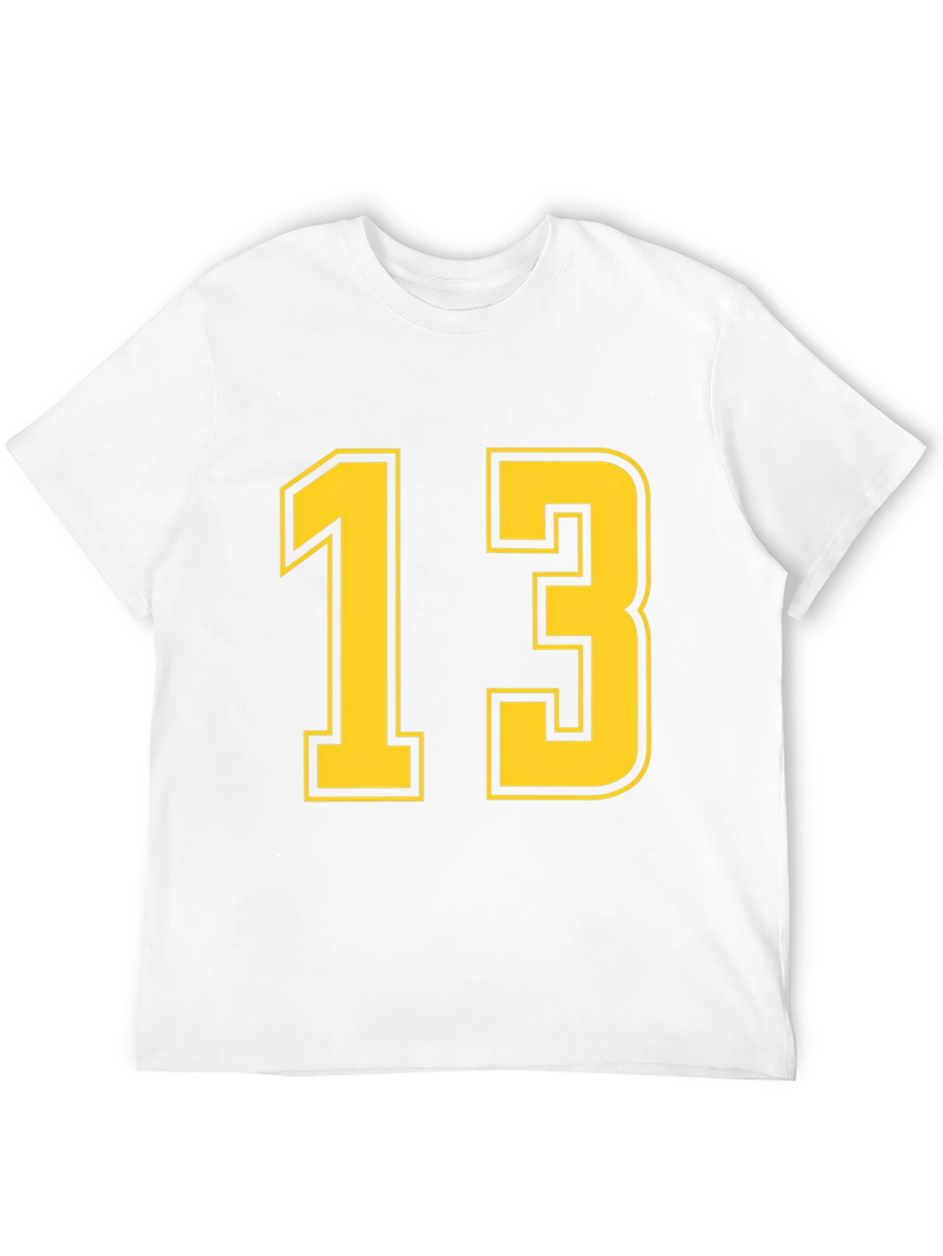 Black T-Shirt with Yellow Number 13