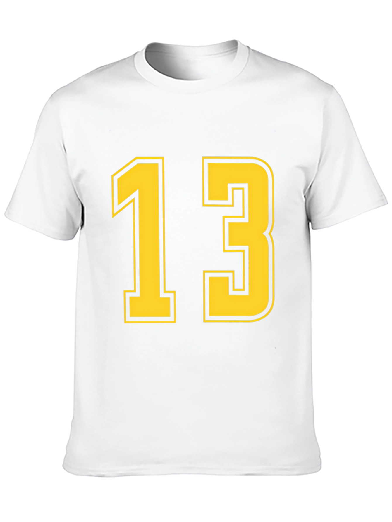 Black T-Shirt with Yellow Number 13