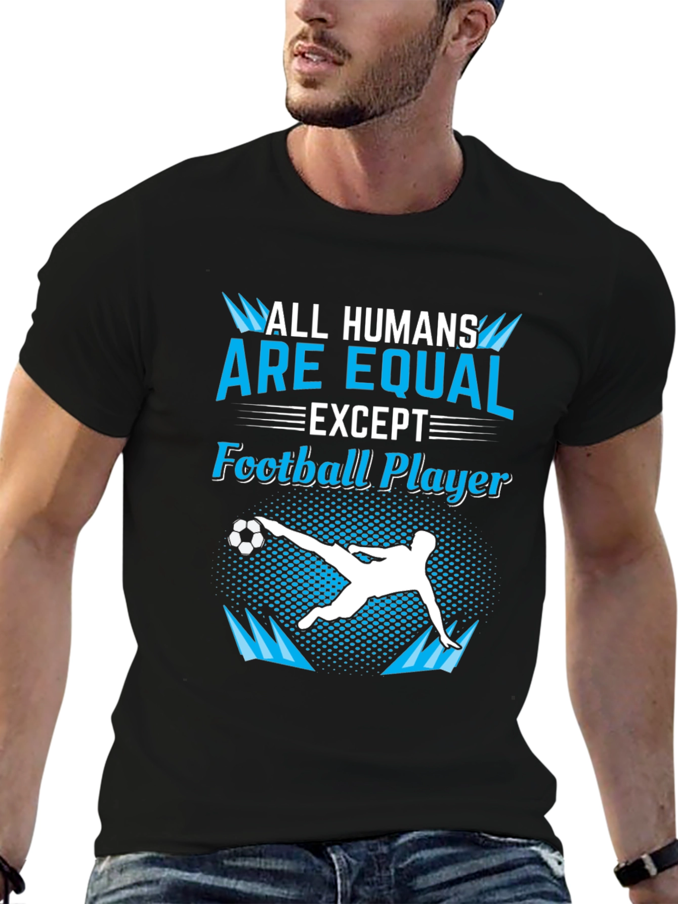 Funny Football Player Graphic T-Shirt