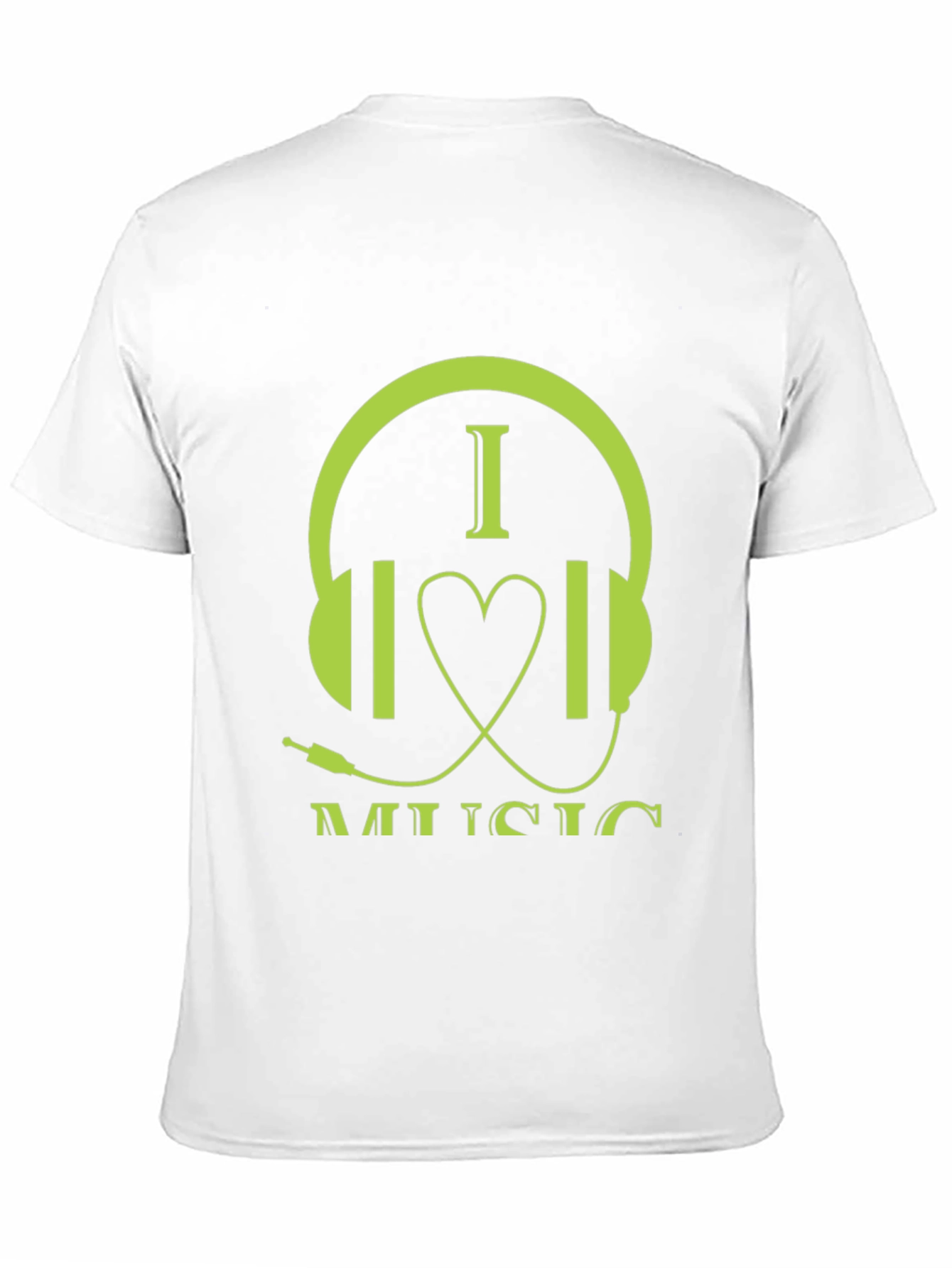 I Love Music Graphic Tee - Stylish Headphone Design