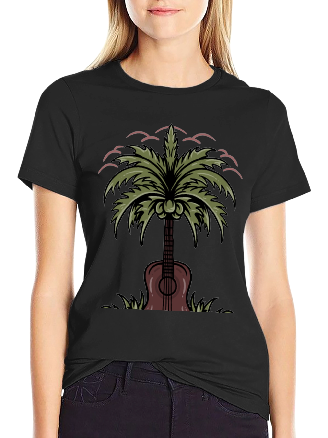Palm Tree Guitar Graphic Tee