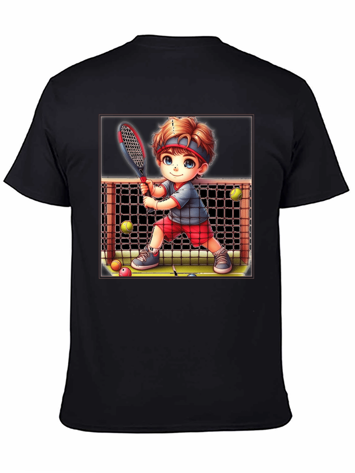 Tennis Kid Graphic Tee - Fun Sports T-Shirt