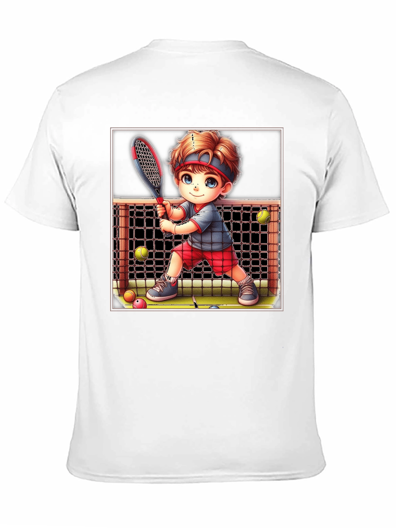 Tennis Kid Graphic Tee - Fun Sports T-Shirt
