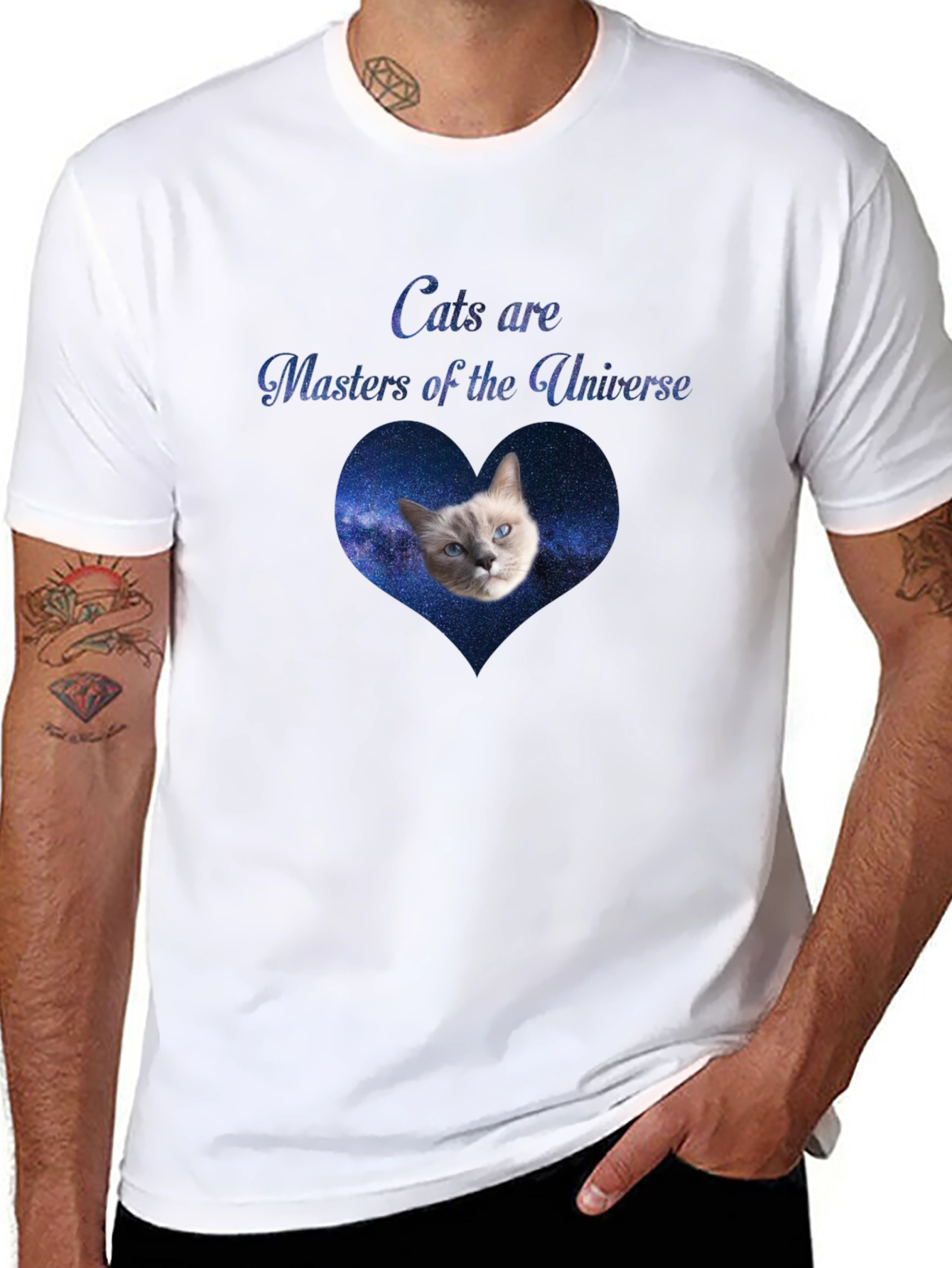 Cats Are Masters of the Universe Black T-Shirt