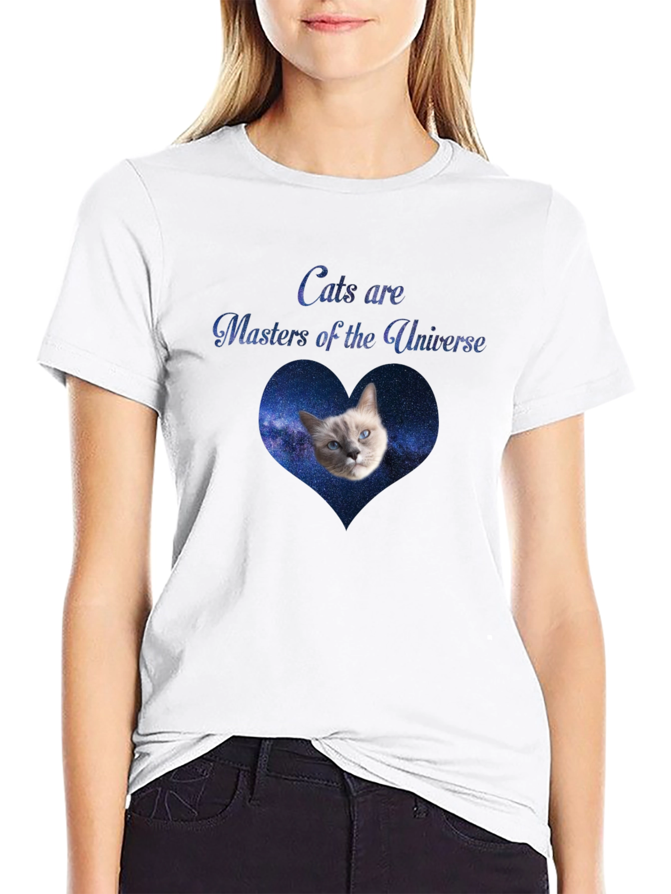 Cats Are Masters of the Universe Black T-Shirt
