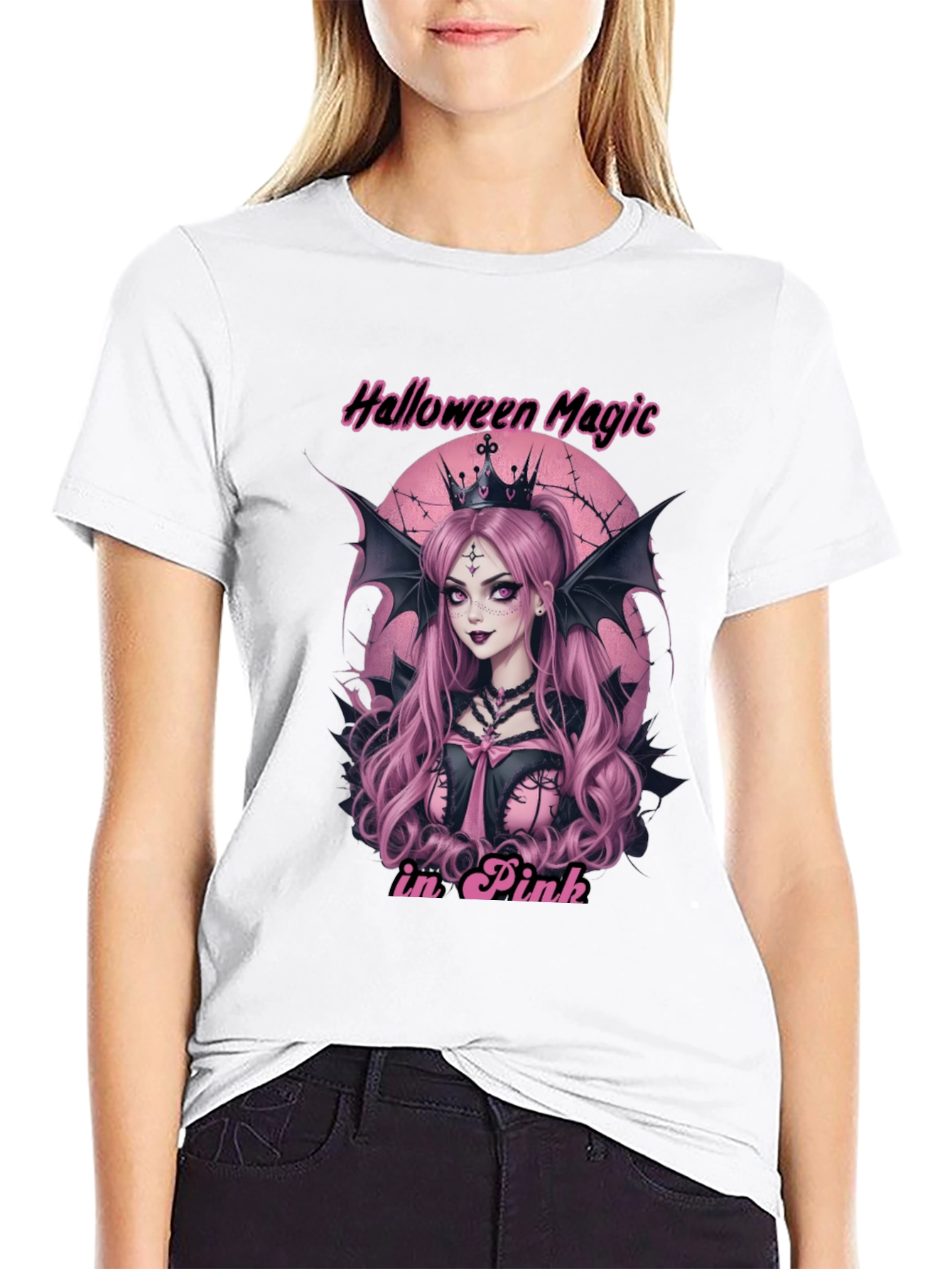 Halloween Magic in Pink T-Shirt