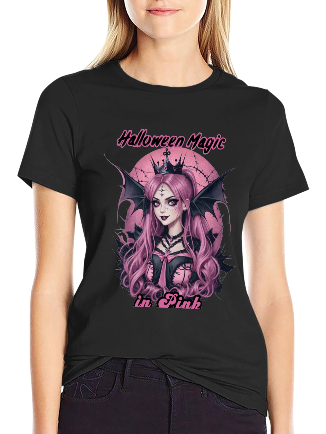 Halloween Magic in Pink T-Shirt