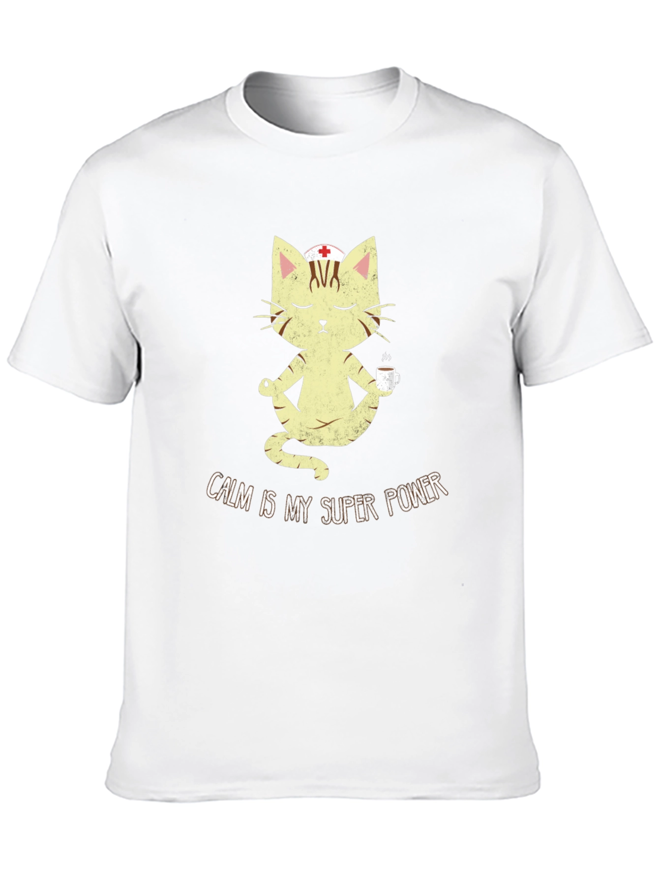 Calm is My Superpower Nurse Cat T-Shirt