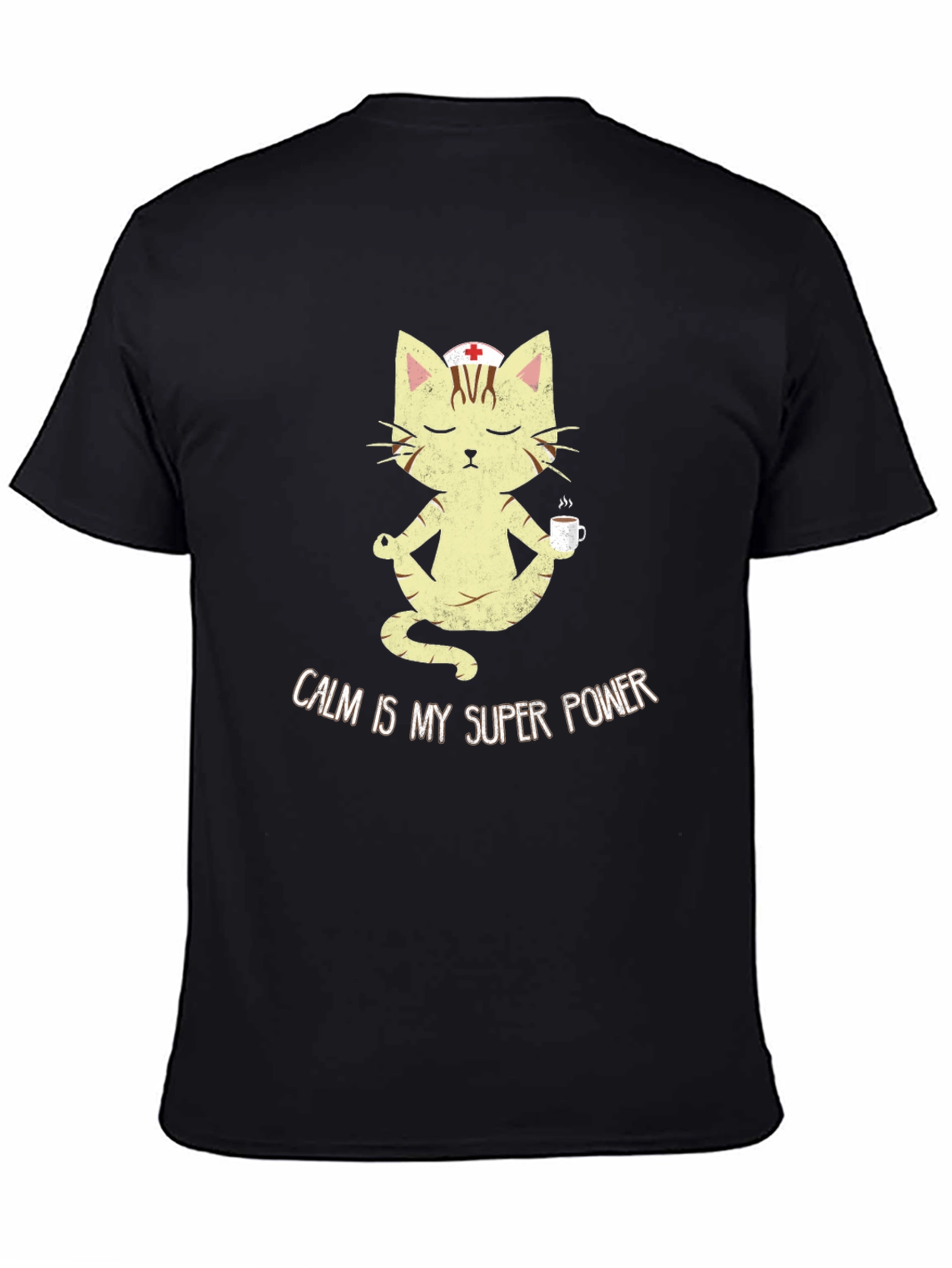Calm is My Superpower Nurse Cat T-Shirt