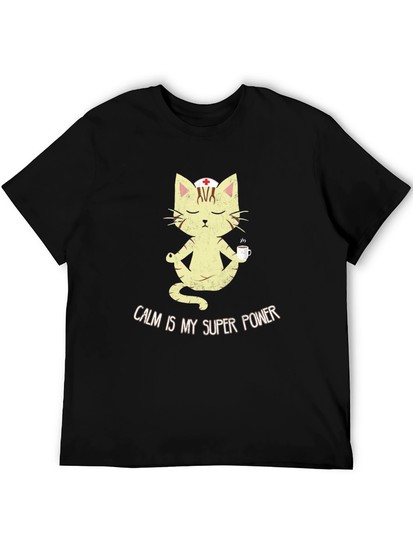 Calm is My Superpower Nurse Cat T-Shirt