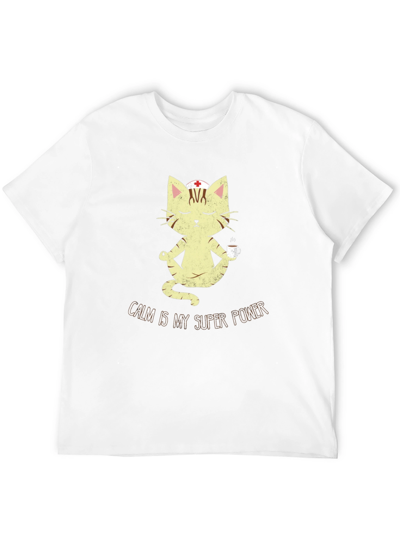 Calm is My Superpower Nurse Cat T-Shirt