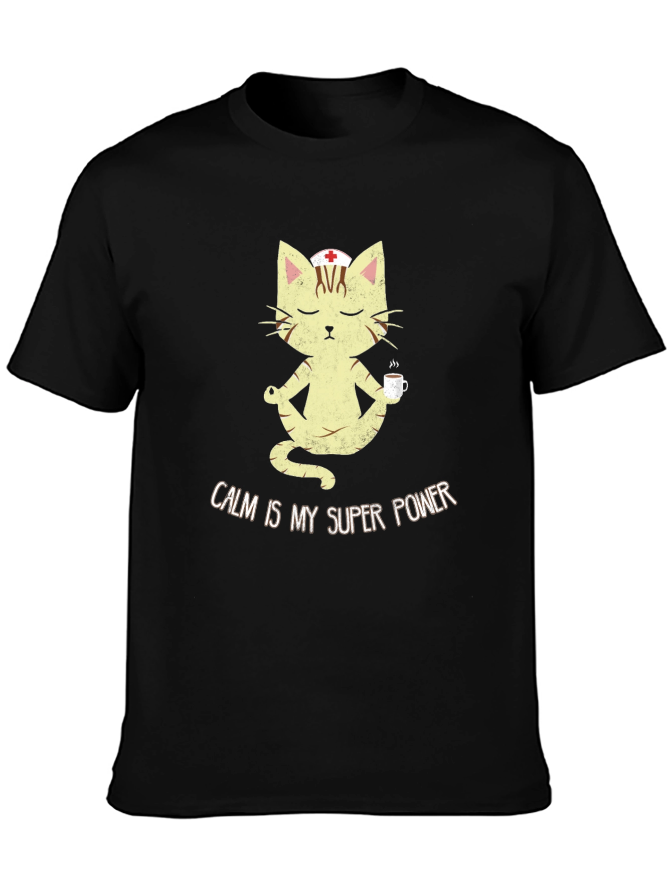 Calm is My Superpower Nurse Cat T-Shirt