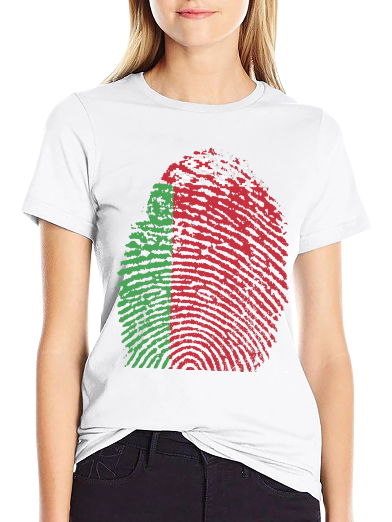 Belarus Flag Fingerprint T-Shirt