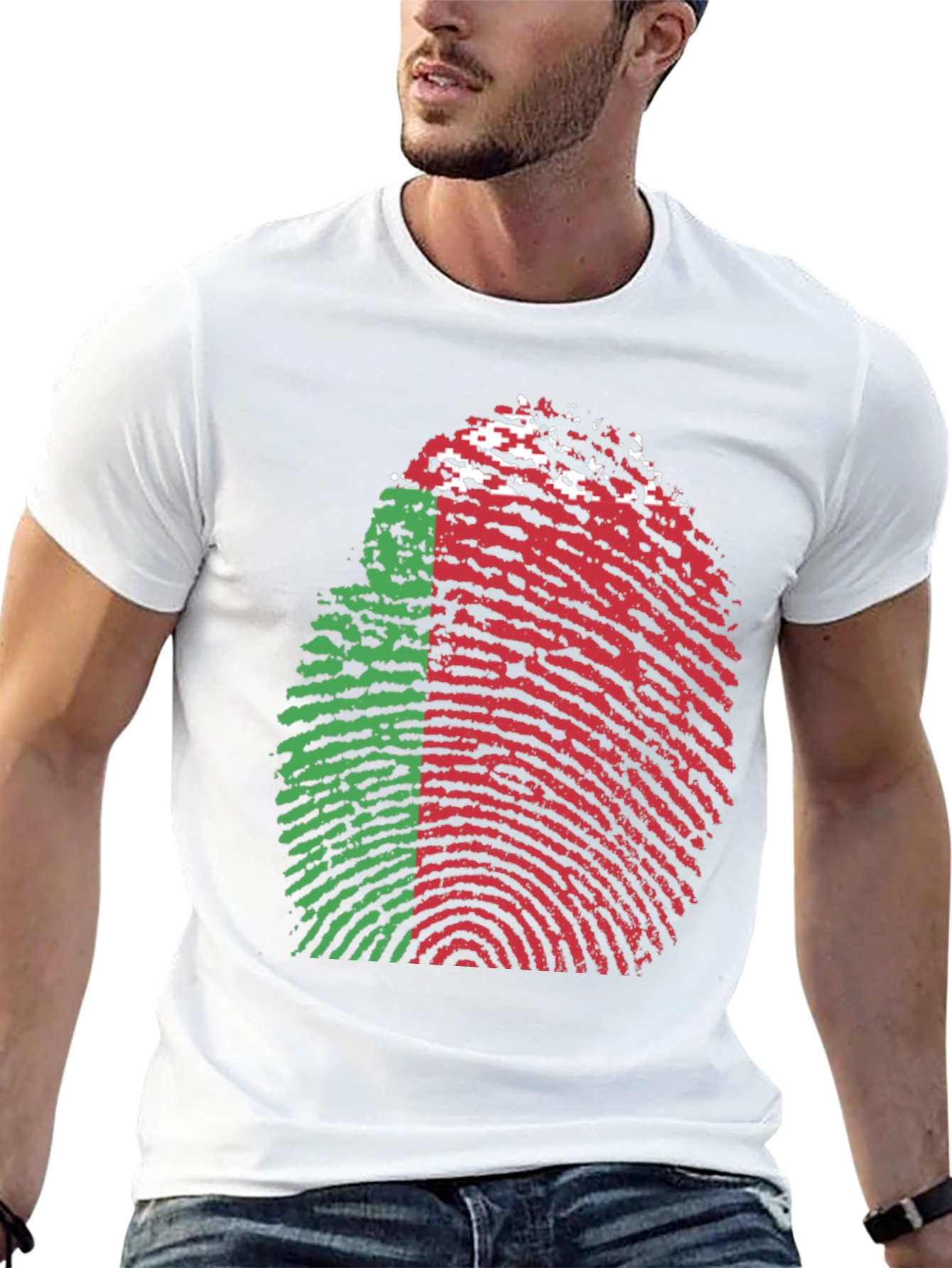 Belarus Flag Fingerprint T-Shirt