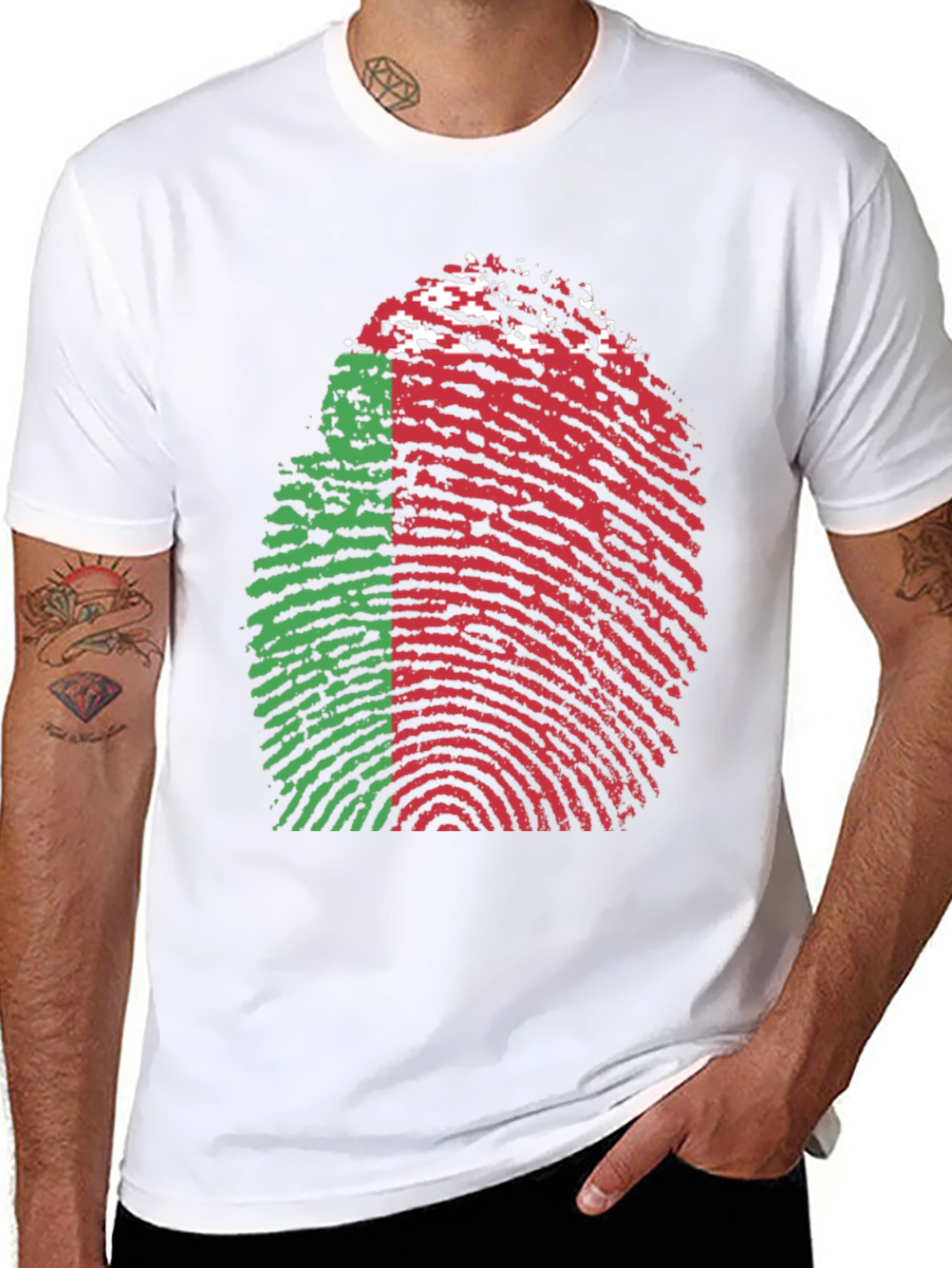Belarus Flag Fingerprint T-Shirt