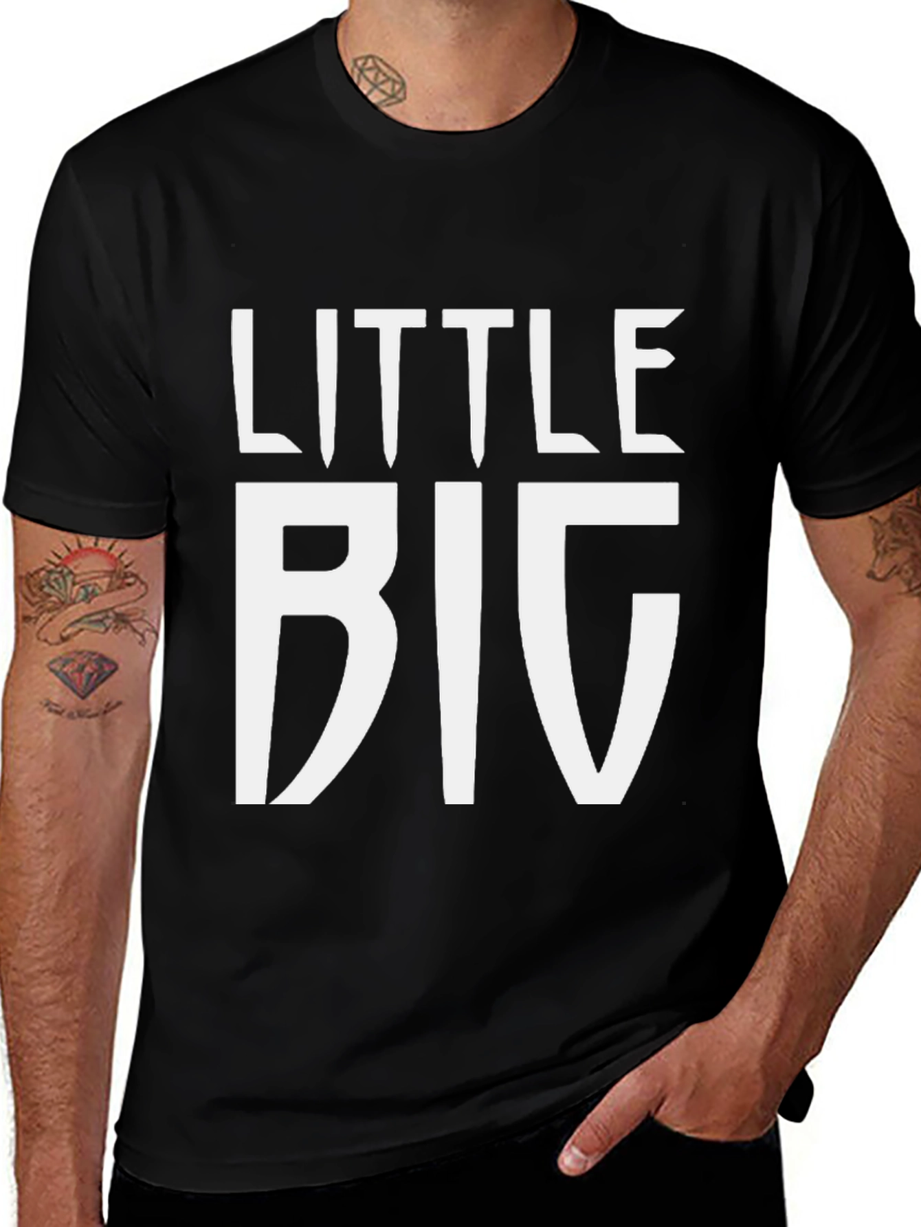 Little Big Graphic Tee - Unisex Black T-Shirt