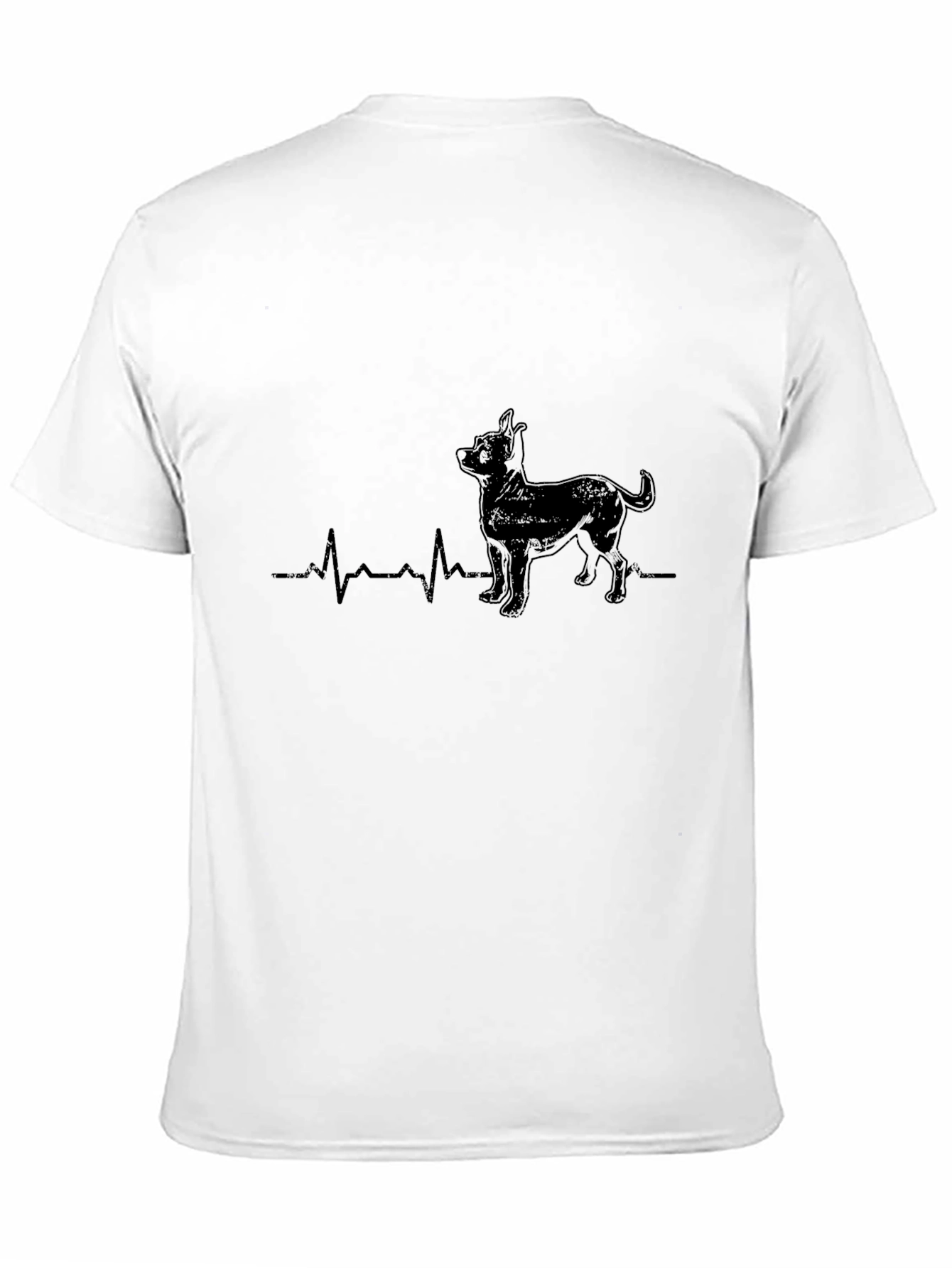 Dog Heartbeat Graphic Tee - Mens Black T-Shirt