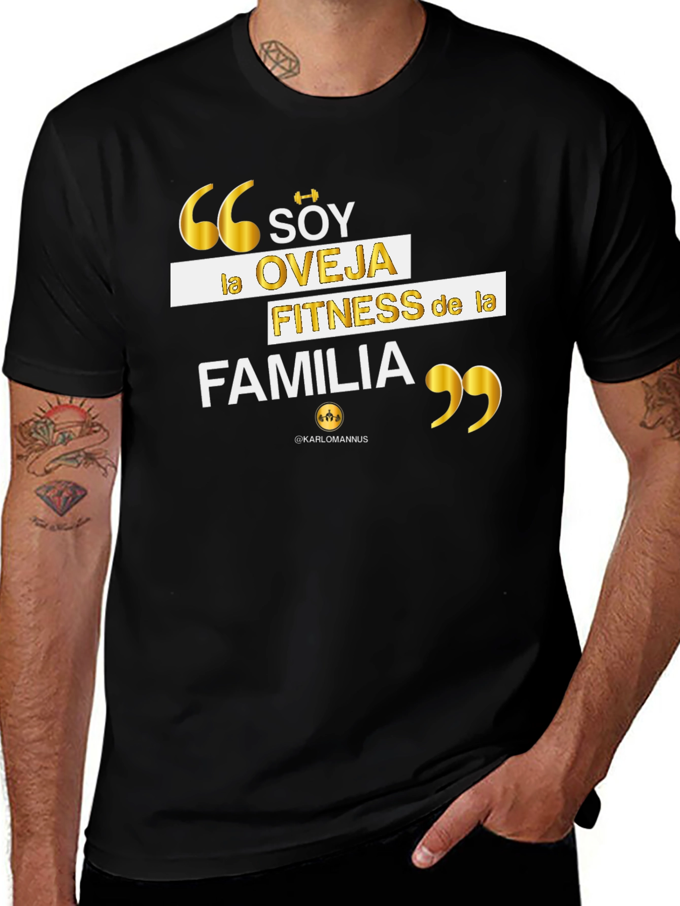 Fitness Family T-Shirt - Black Gym Motivation