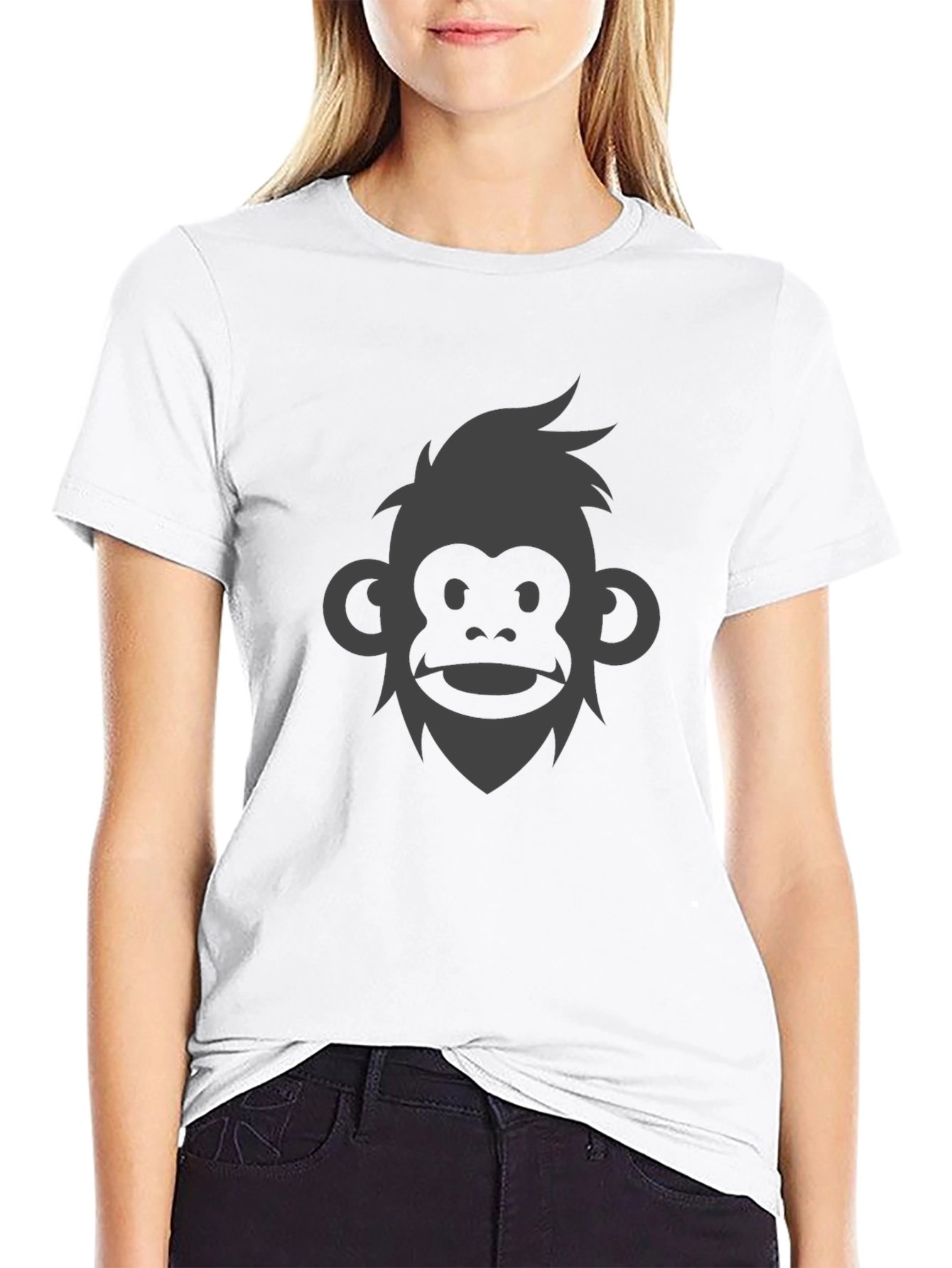 Monkey Face Graphic Tee - Modern Style