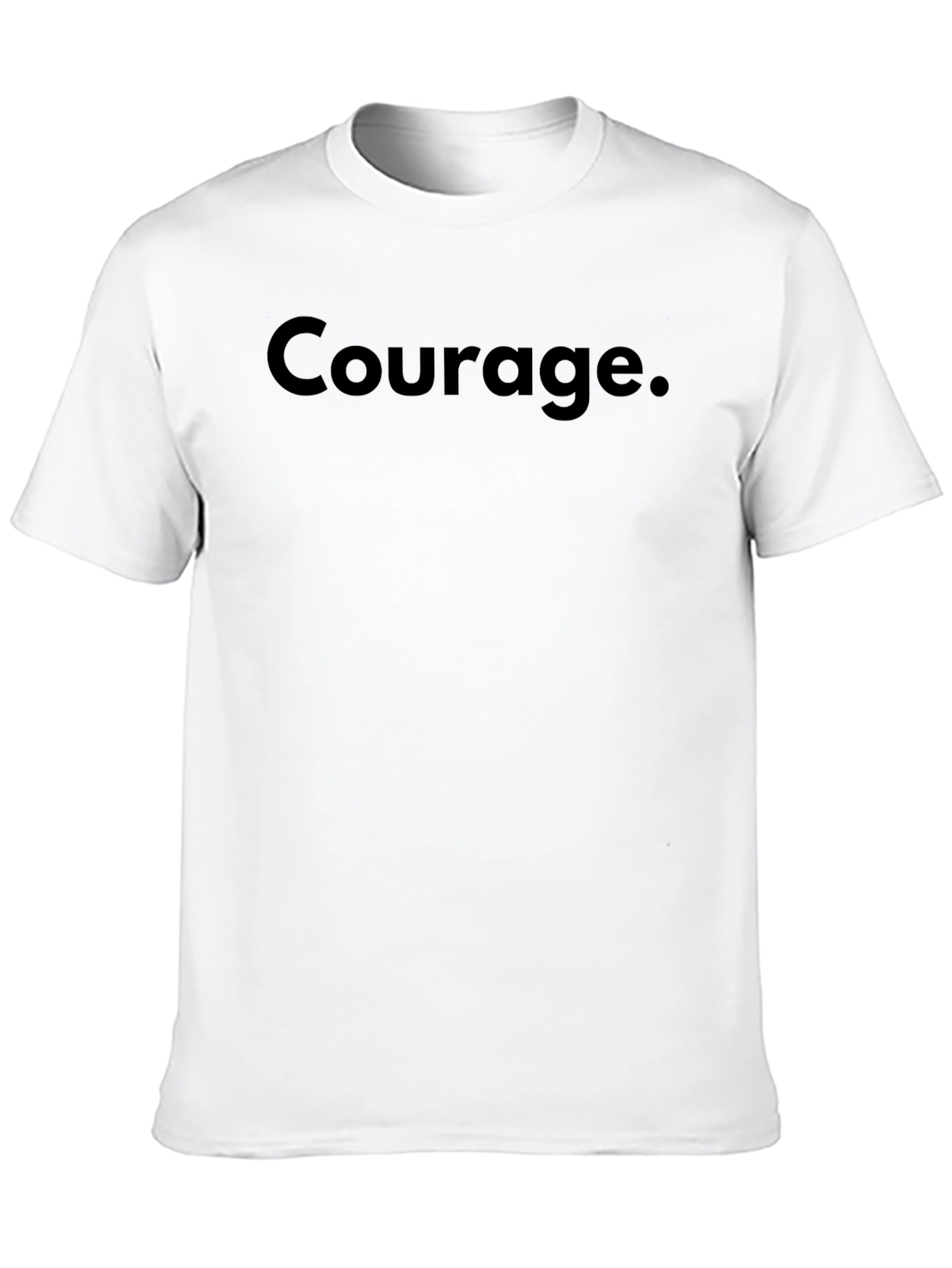 Courage Black T-Shirt - Classic Statement Tee