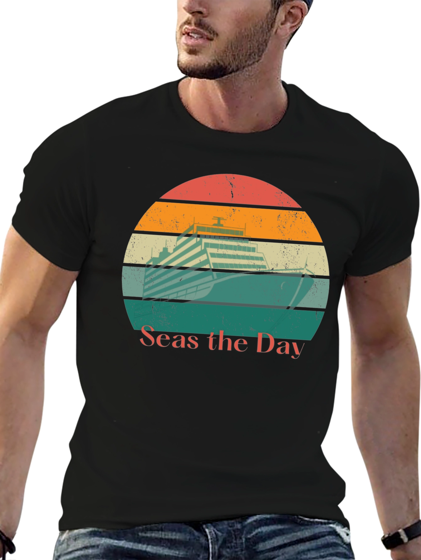 Seas the Day Cruise Ship Graphic Tee